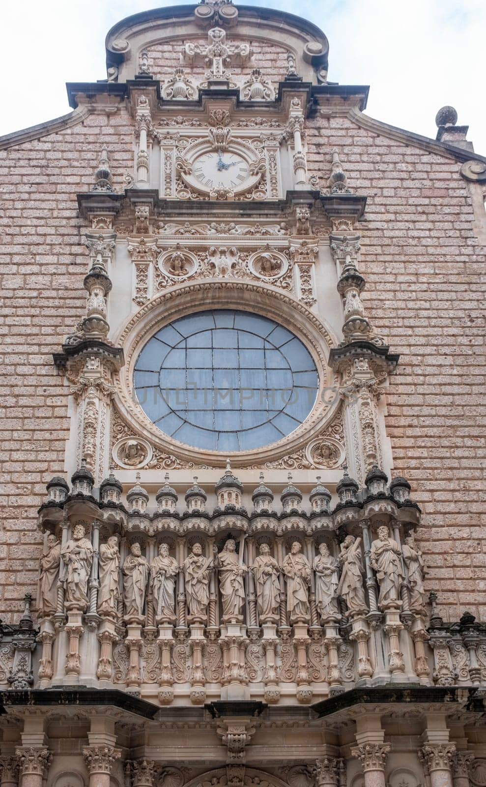 MONTSERRAT, SPAIN - October 28, 2024: Old Architecture in Santa Maria de Montserrat Abbey