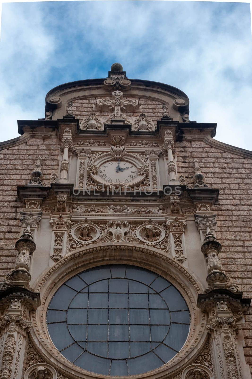 MONTSERRAT, SPAIN - October 28, 2024: Old Architecture in Santa Maria de Montserrat Abbey