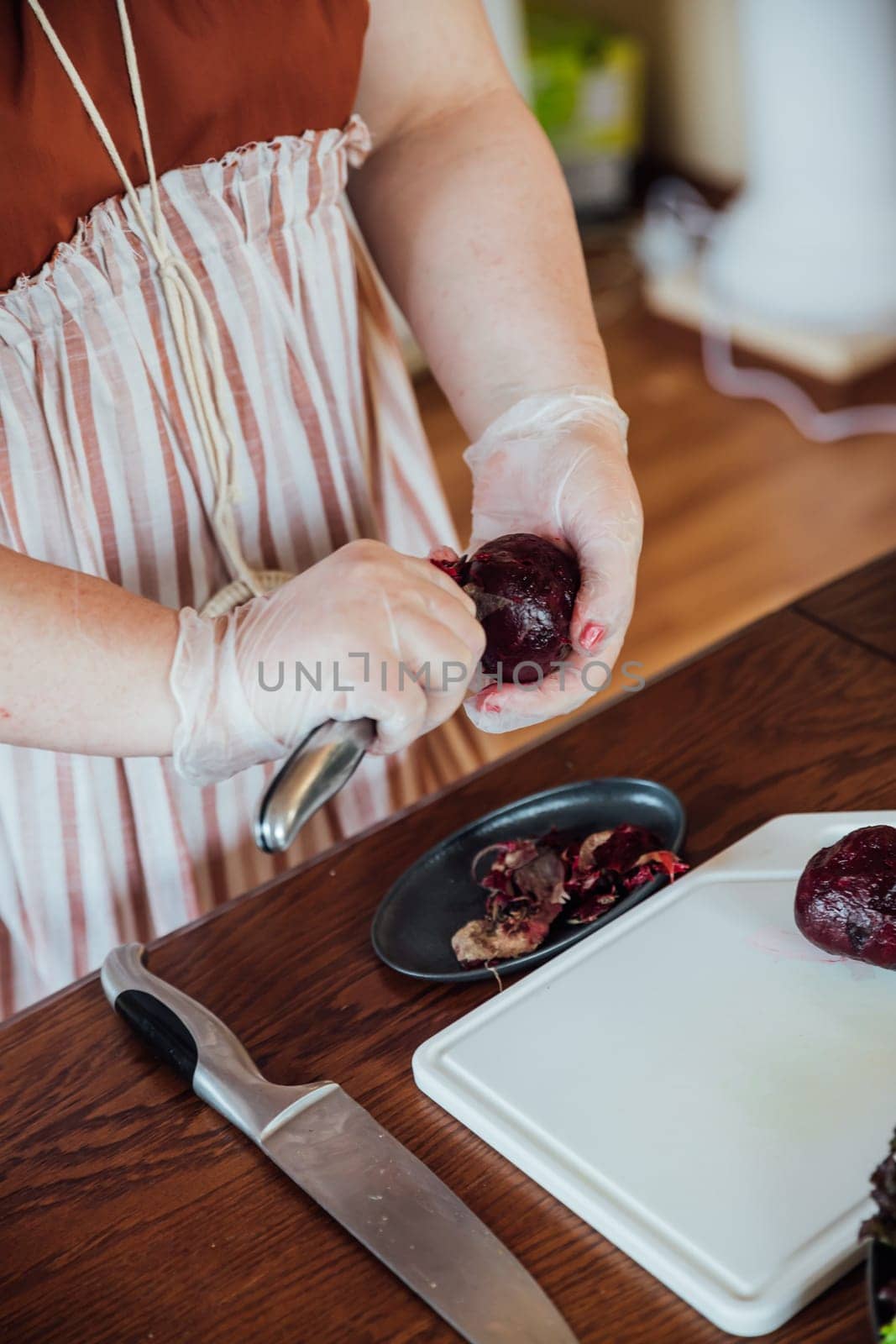 Woman Cook Housewife Cooking In Kitchen Food For Dinner
