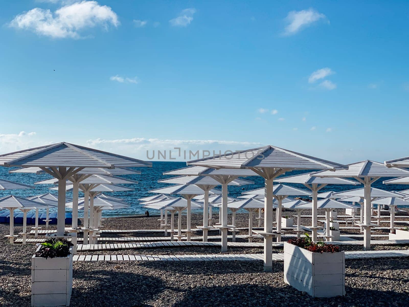 Beautiful scenery beach and sea with blue sky