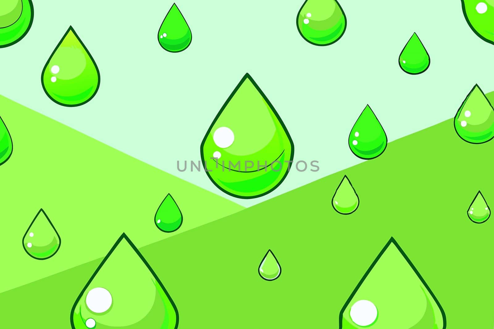 a small round or pear shaped portion of liquid that hangs or falls or adheres to a surface
