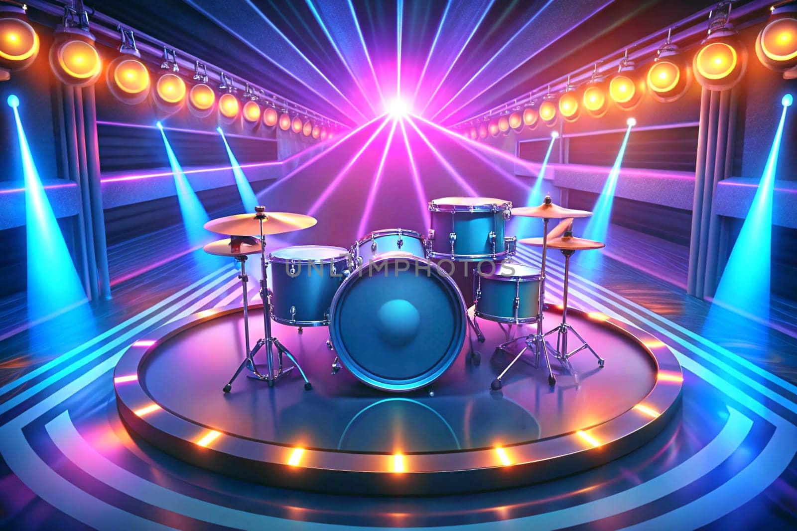a percussion instrument sounded by being struck with sticks or the hands