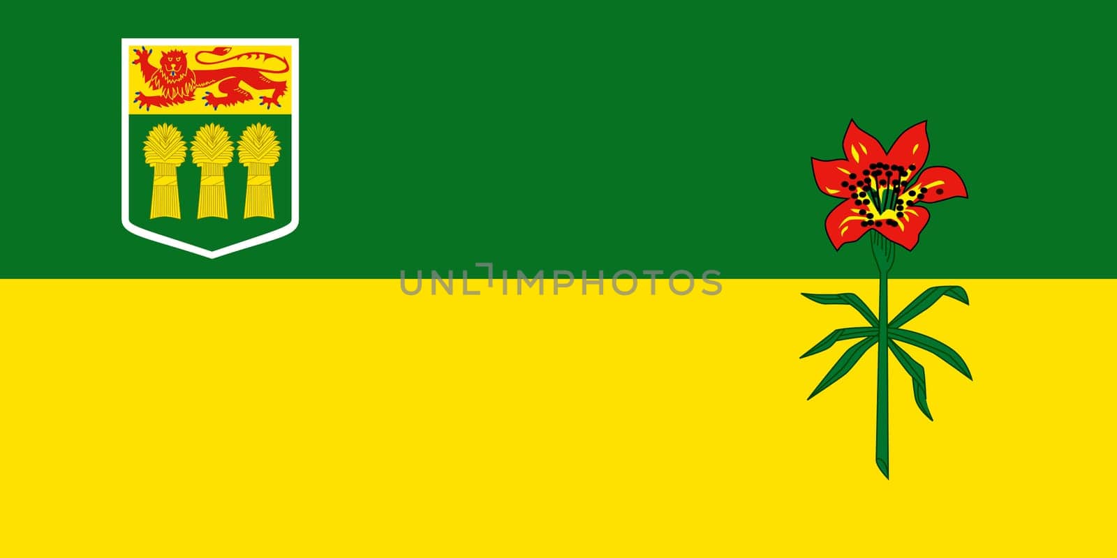 A Saskatchewan Canada flag background illustration