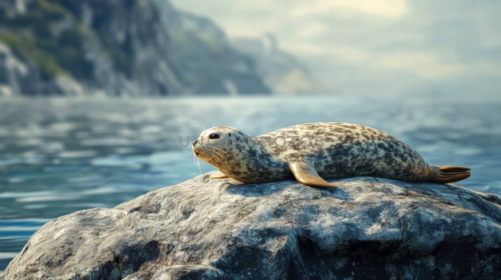 Group of seals lounging on a beach