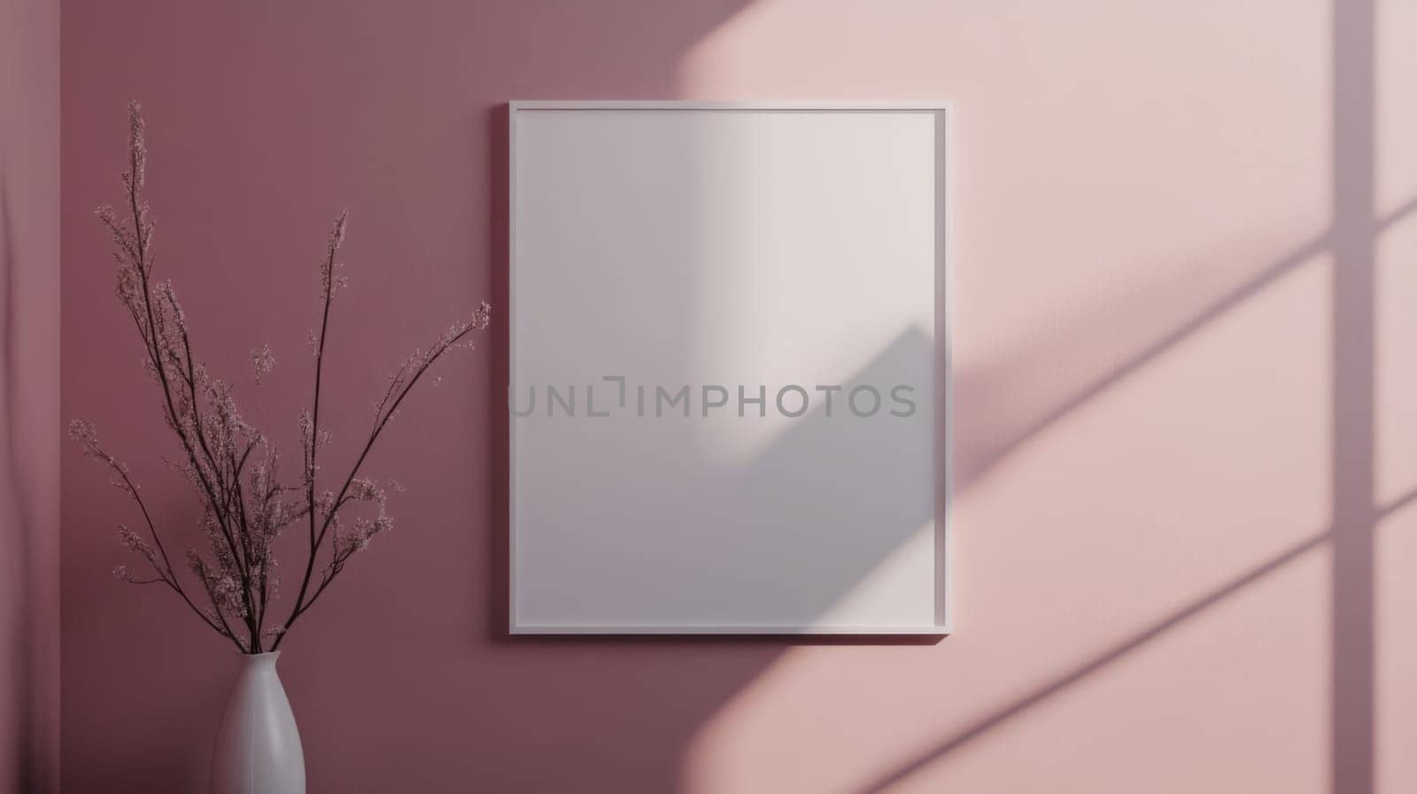 Simple 3d mockup with frames in pastel colors