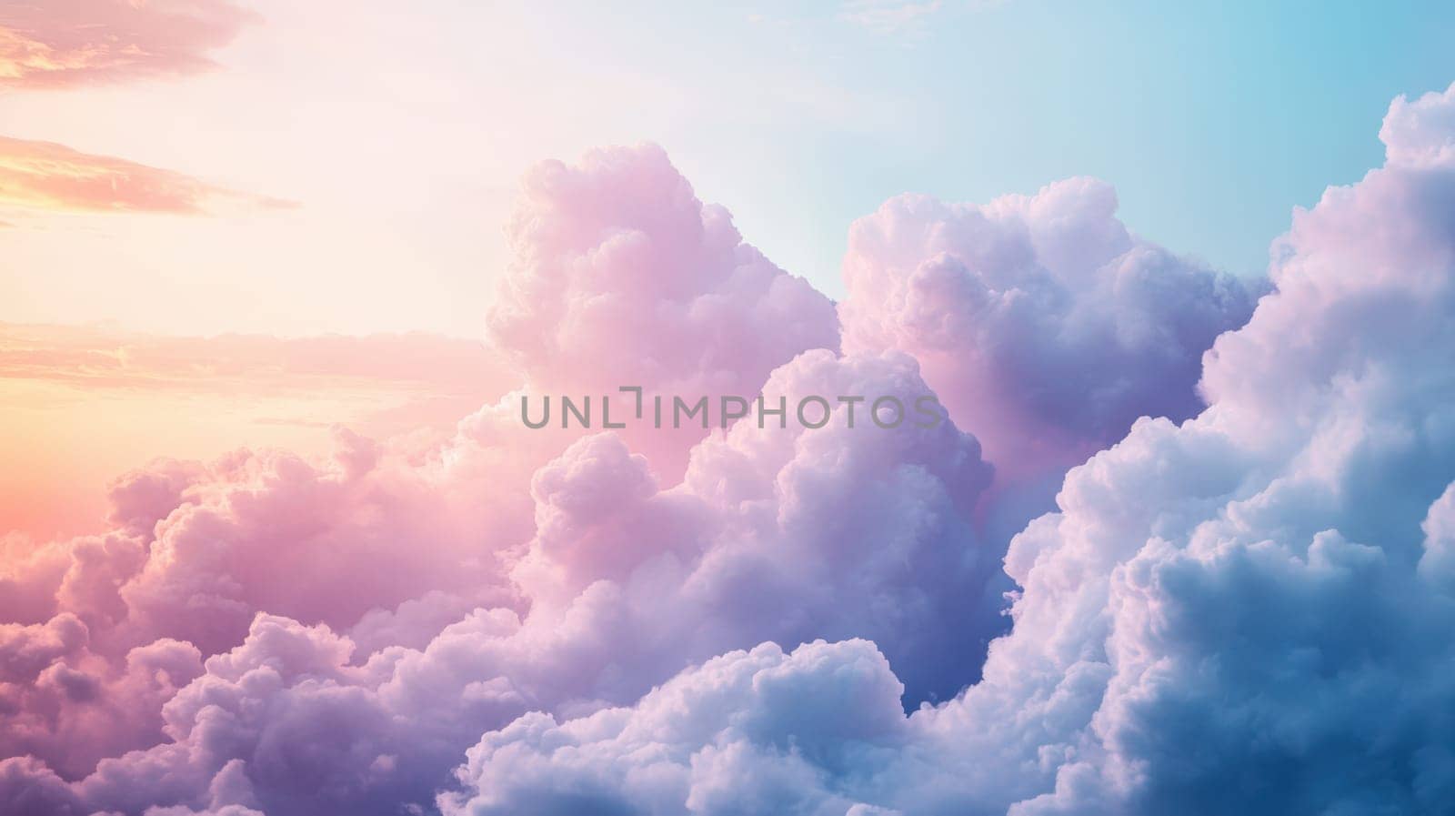 Pastel clouds gently fill the sky