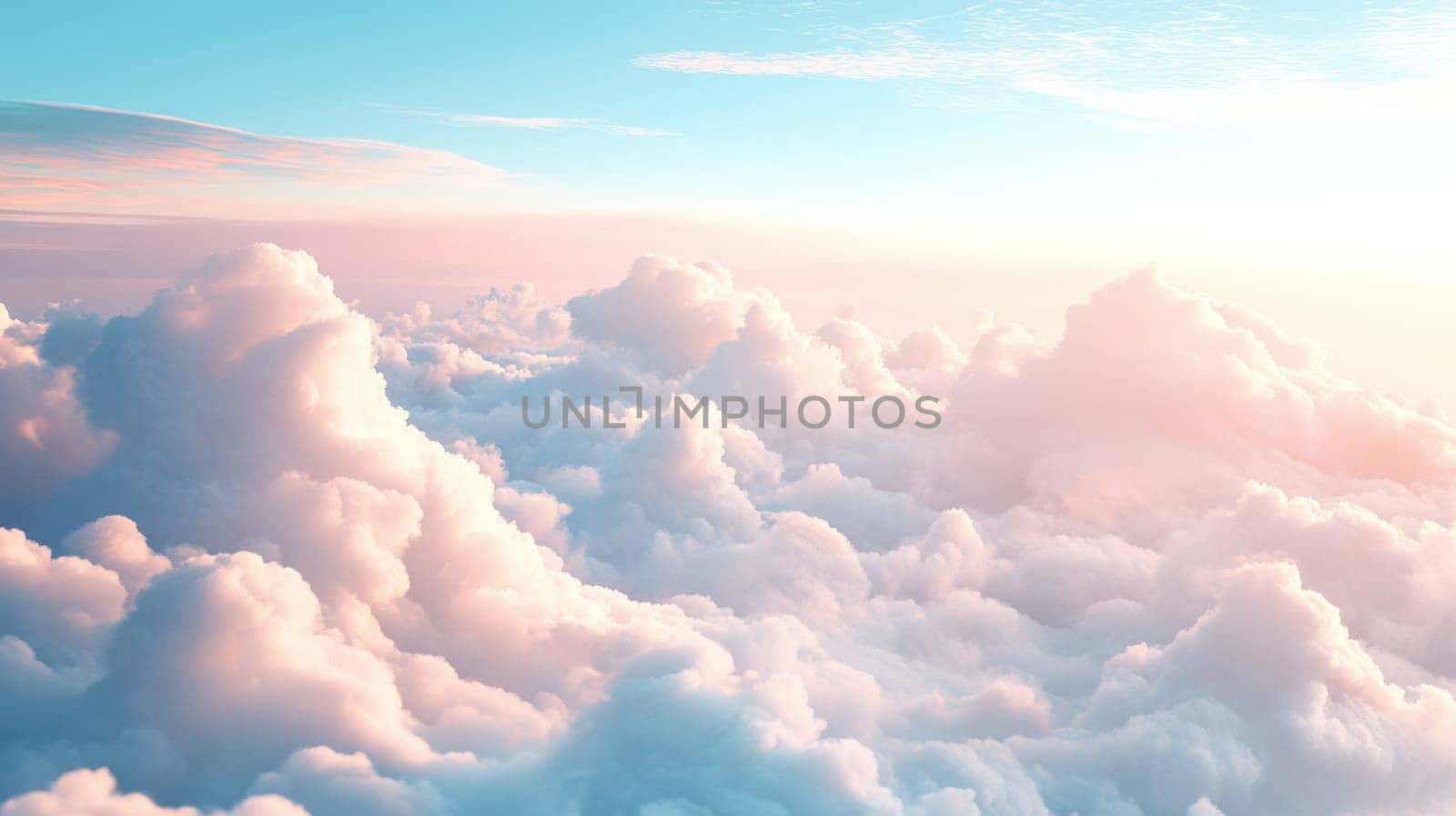 Pastel clouds gently fill the sky