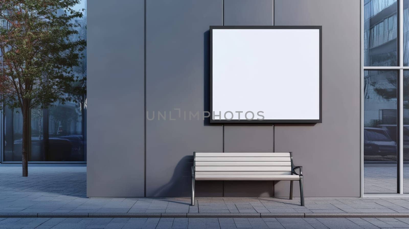 Sign Board Mockup on Building Walls
