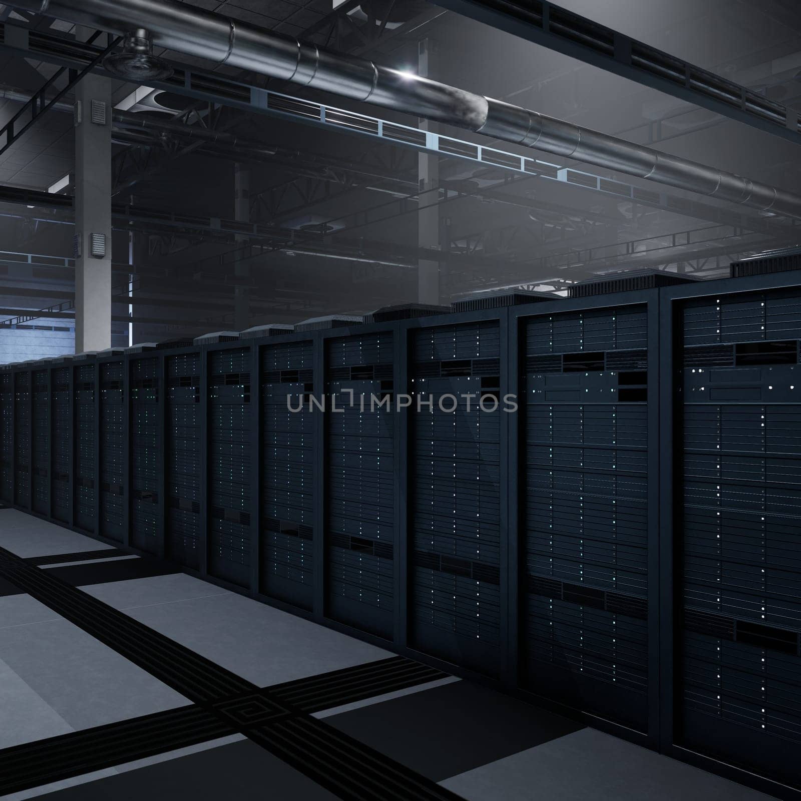 Rackmounts gear enabling neural network development, deep learning analytics and real time AI modeling. Server clusters handling storage and processing of large data batches, 3D rendering