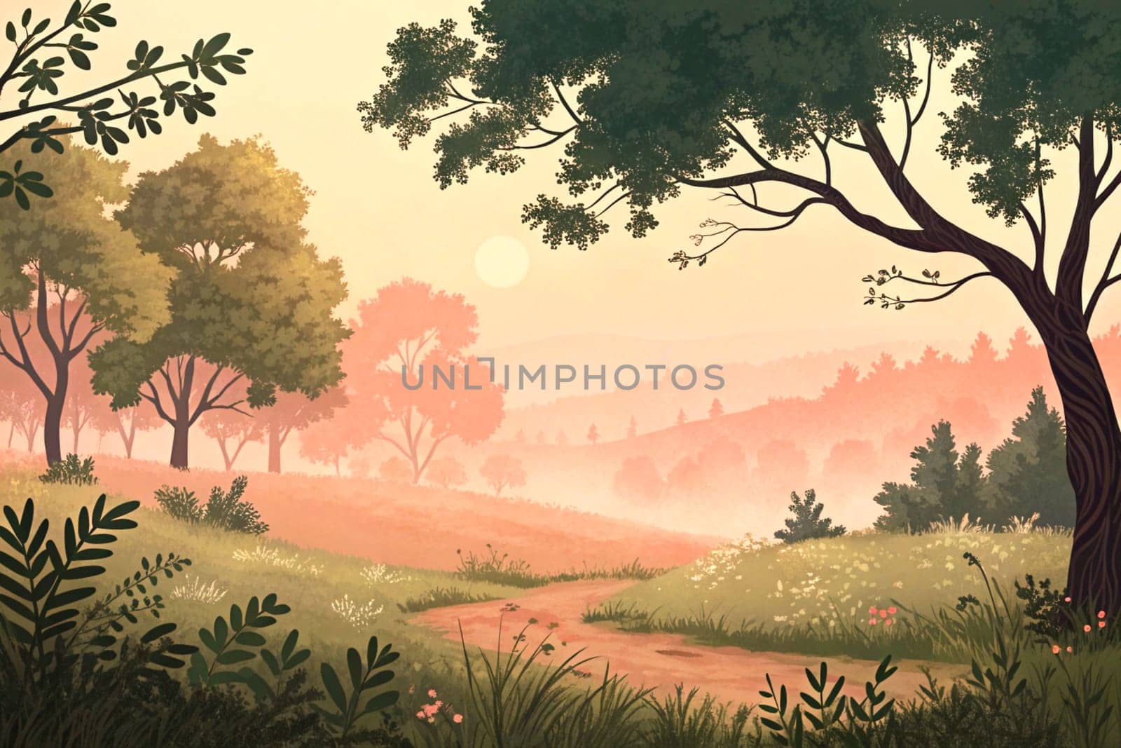 all the visible features of an area of countryside or land, often considered in terms of their aesthetic appeal