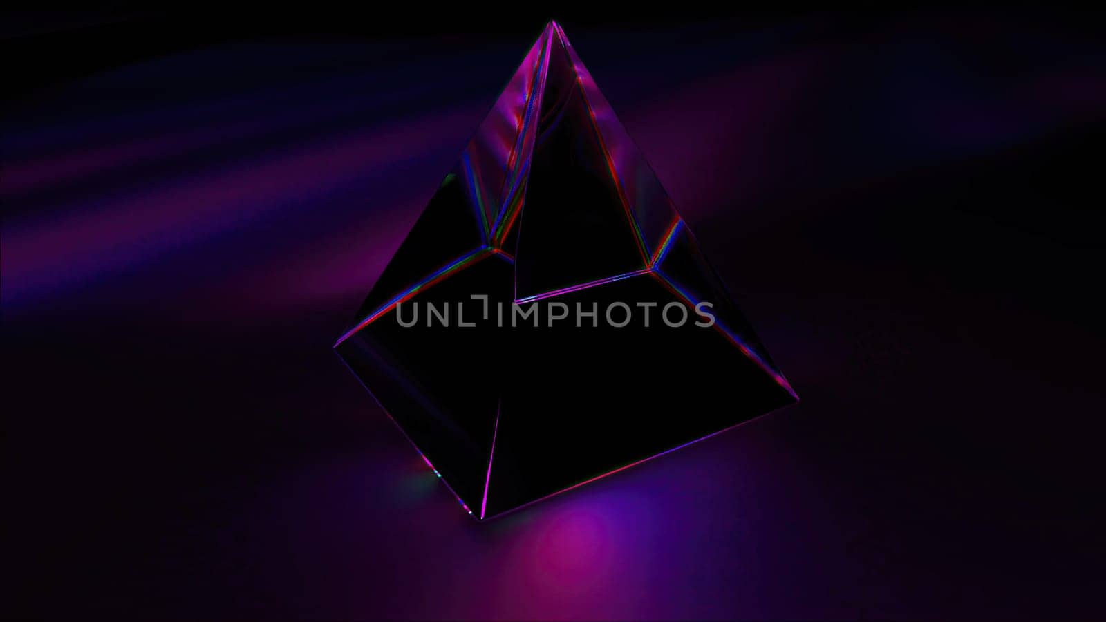 Abstract Glass Pyramid. Computer generated 3d render