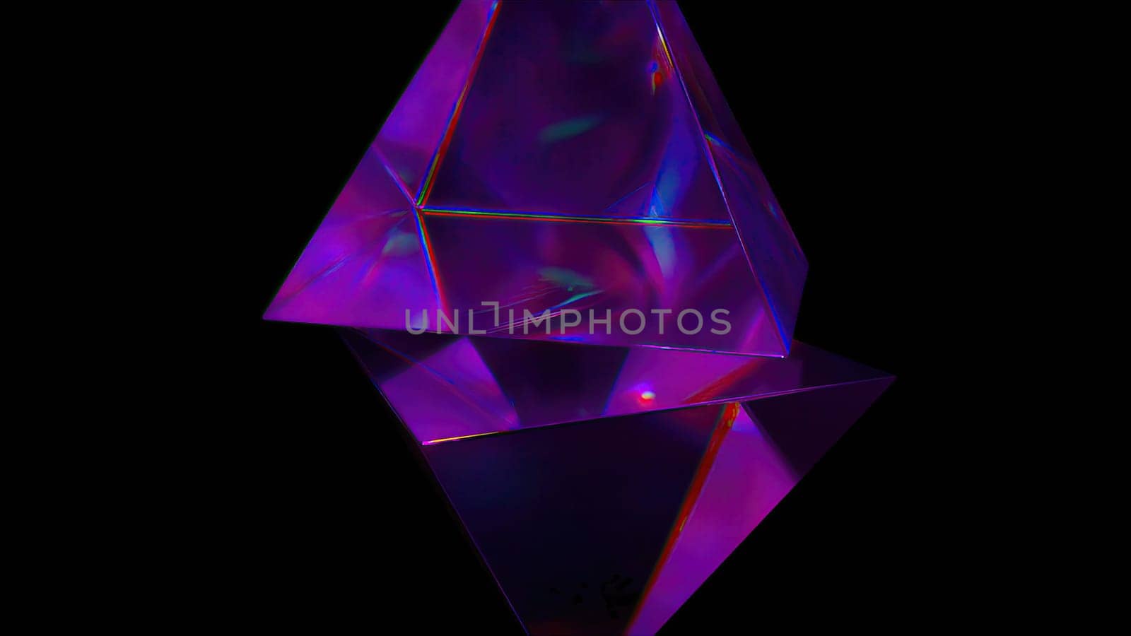 Abstract Glass Pyramid. Computer generated 3d render