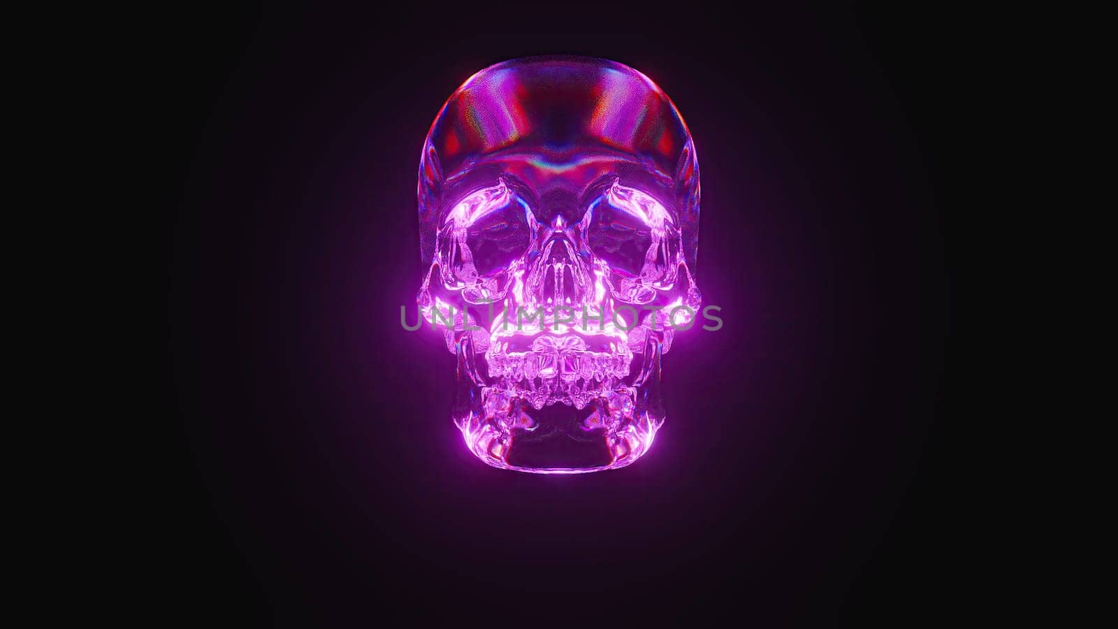 Abstract glass skull. Computer generated 3d render