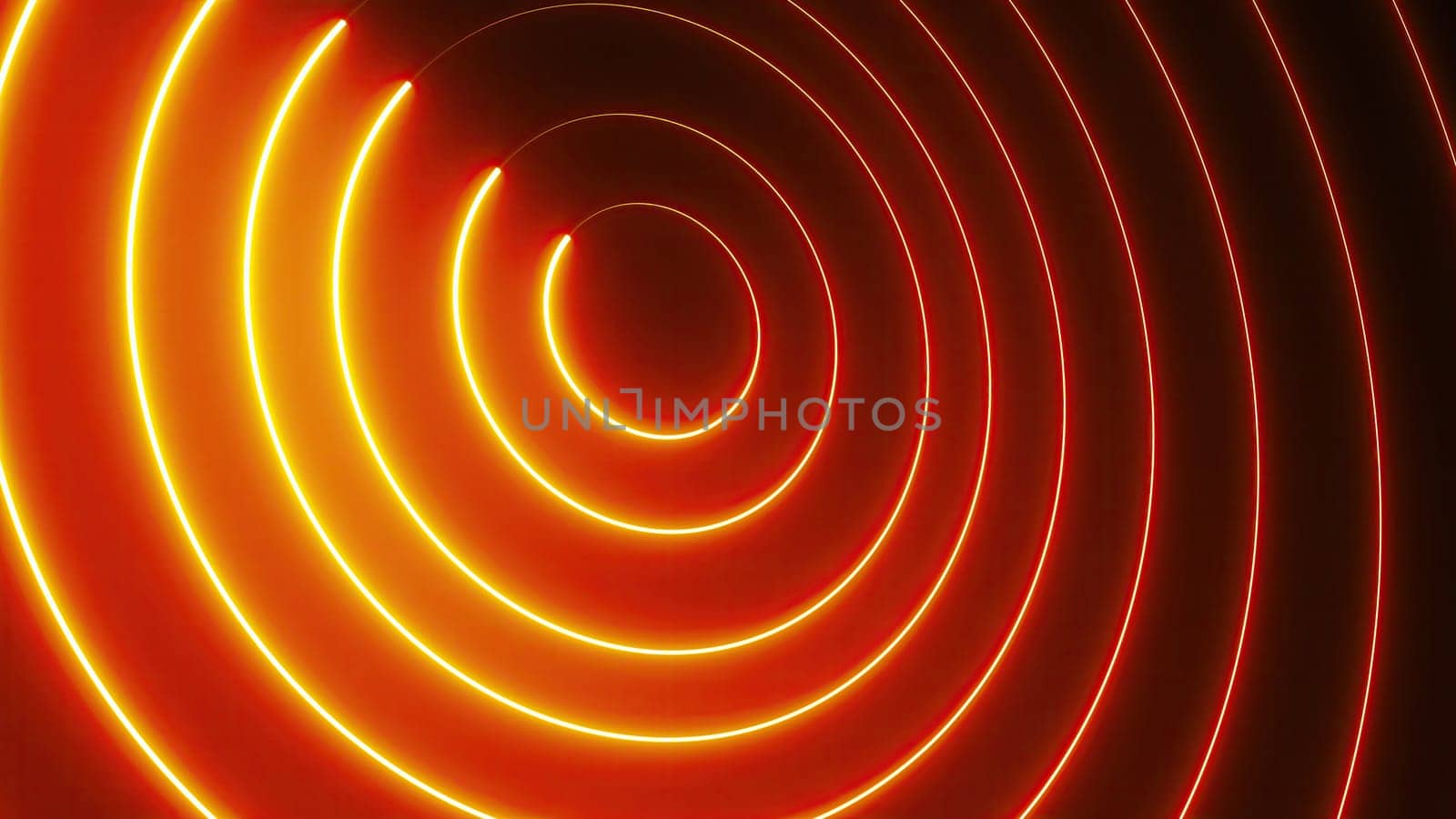 Radar Neon Circle Background. Computer generated 3d render