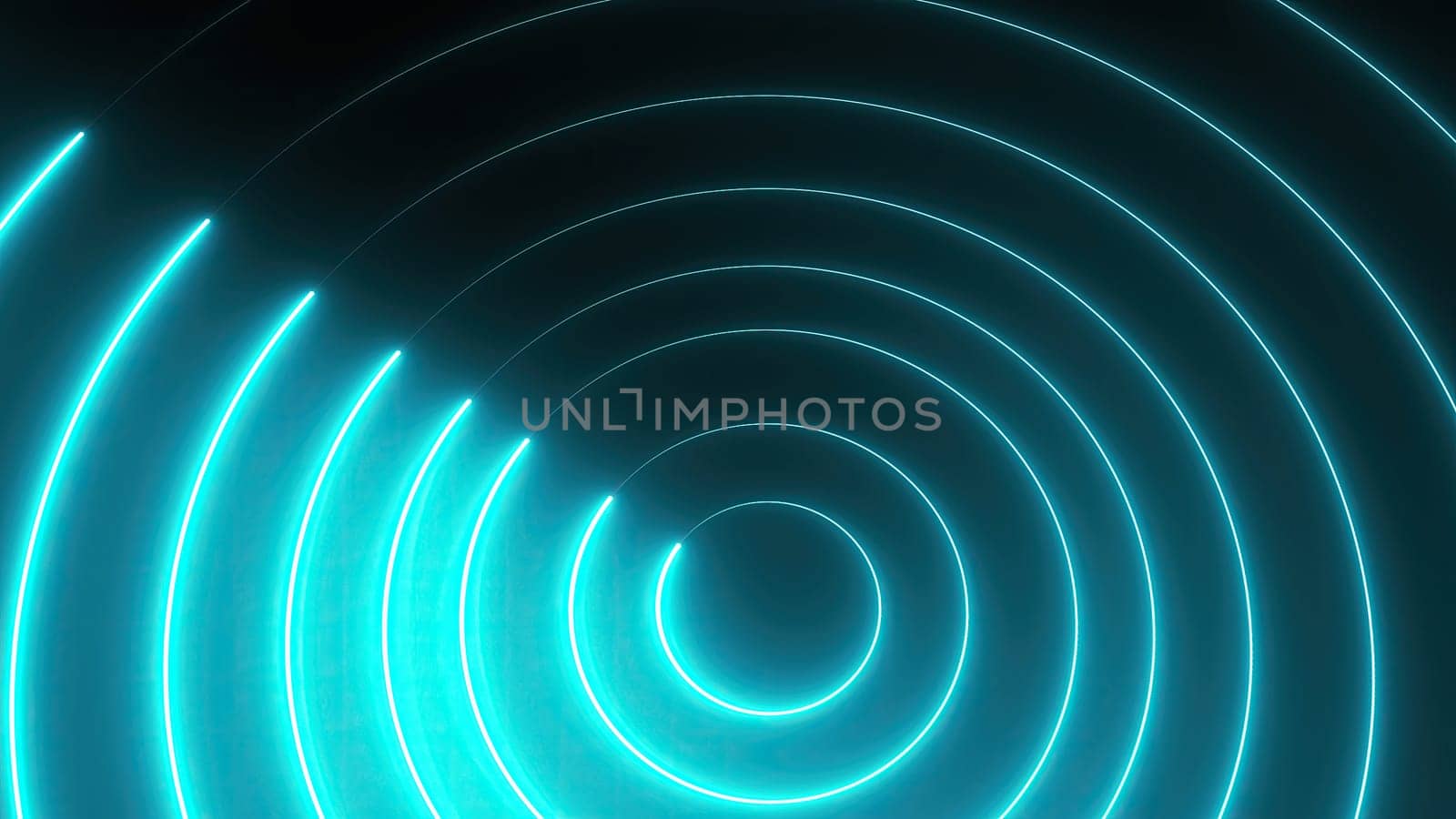 Radar Neon Circle Background. Computer generated 3d render