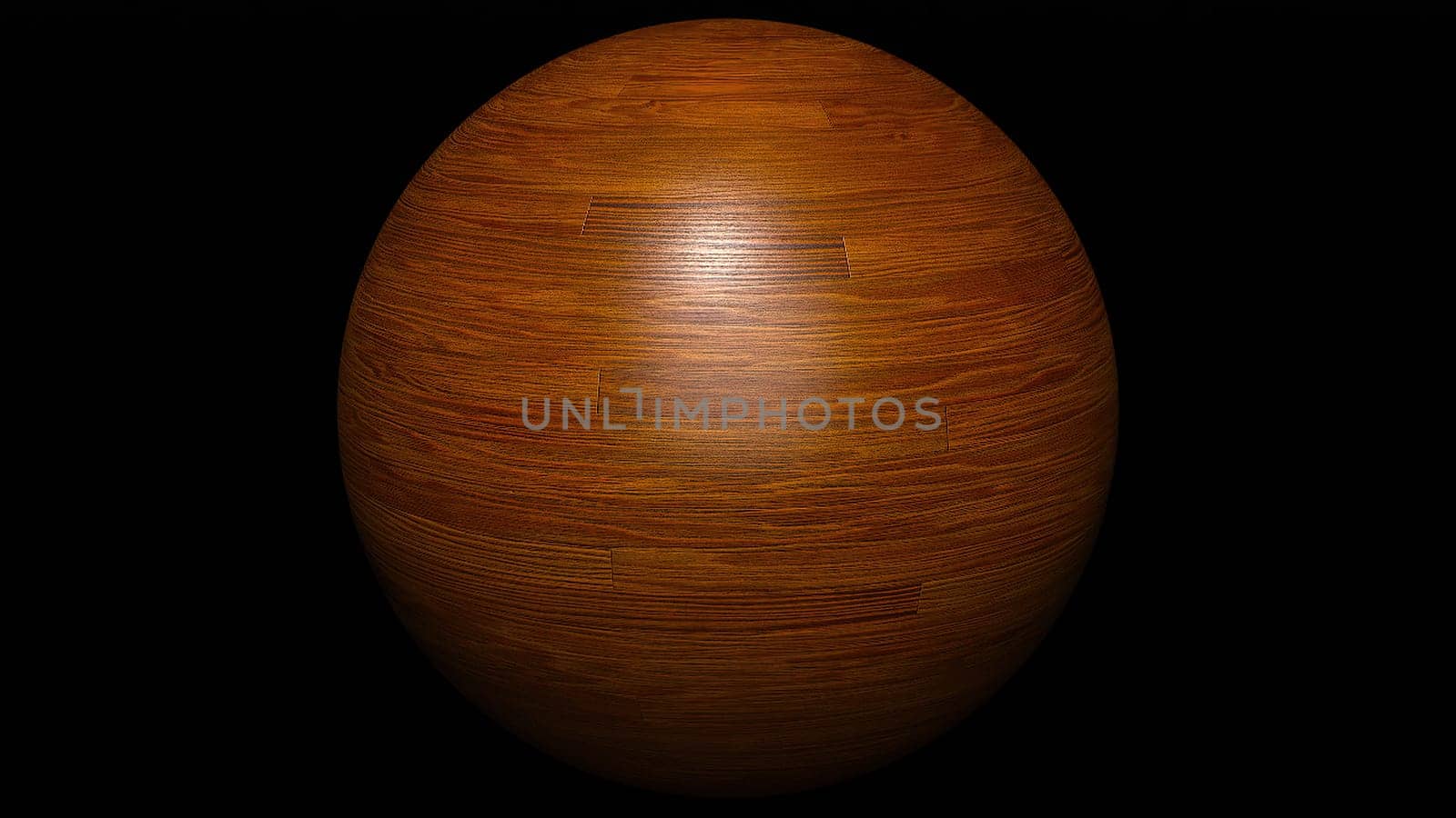 Abstract wood sphere. Computer generated 3d render