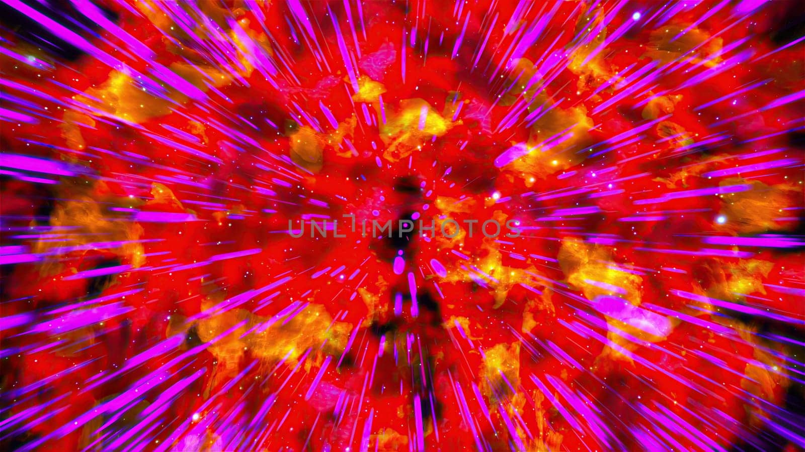 Nebula with lights. Computer generated 3d render