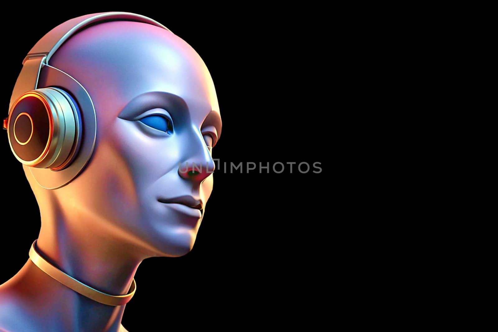 a pair of earphones joined by a band placed over the head, for listening to audio signals such as music or speech