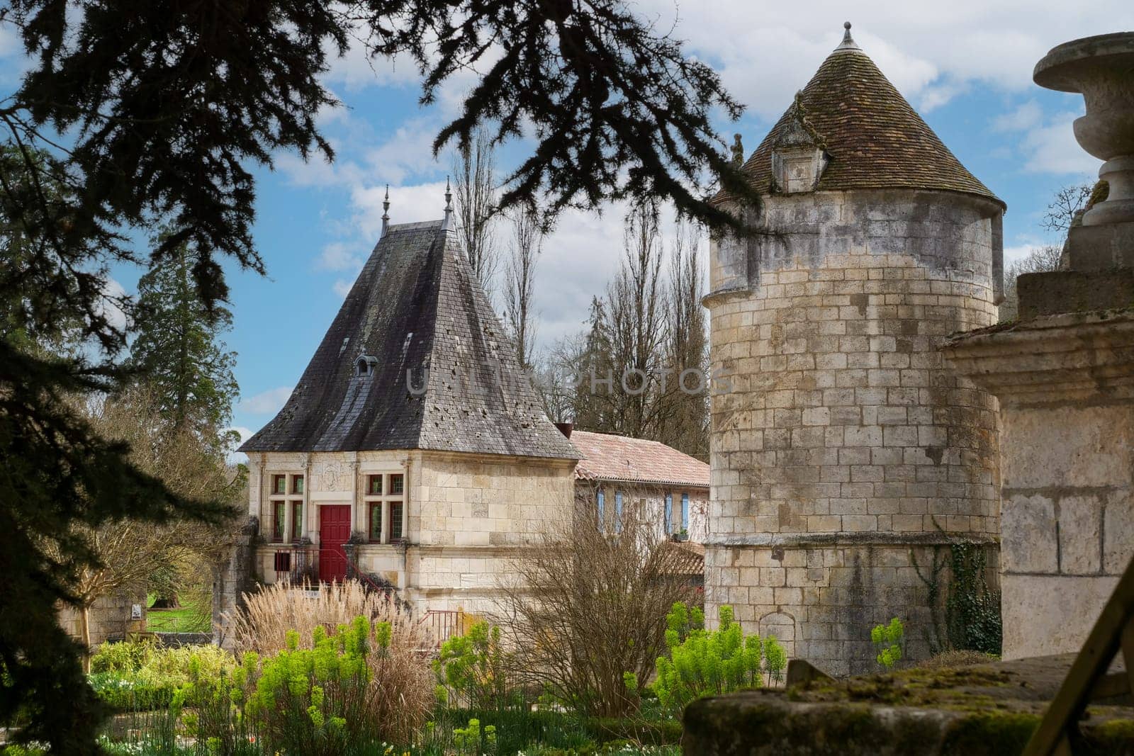A view of village of Brantome en Perigord, France