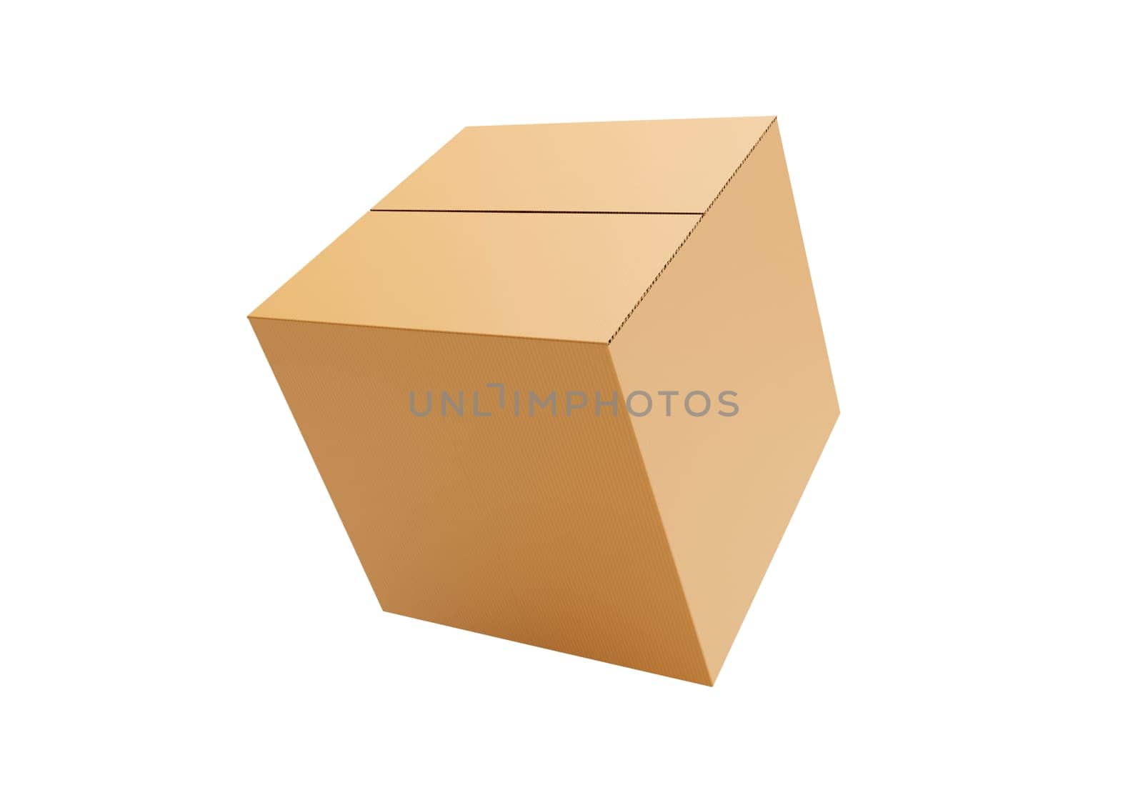 Brown Cardboard paper box isolated on white background