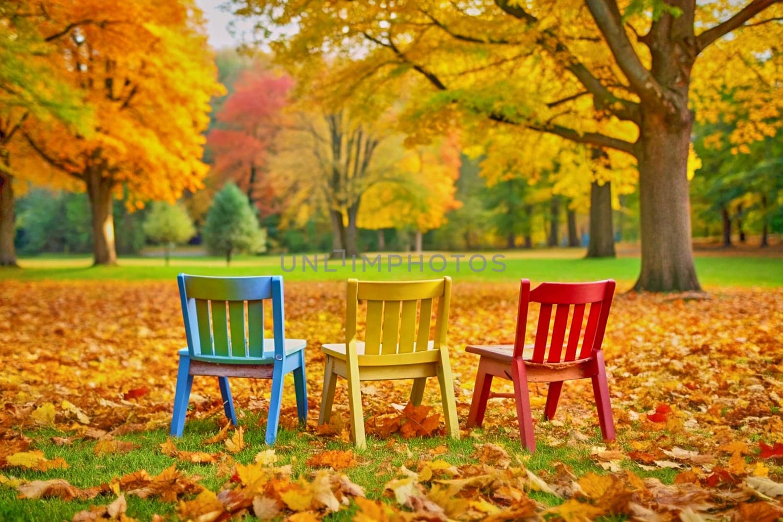a separate seat for one person, typically with a back and four legs