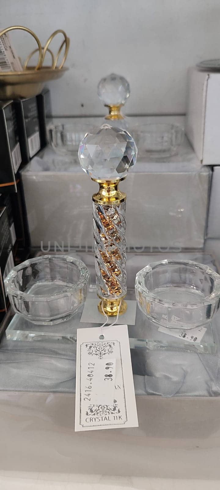 November 5 2024 Beer-Sheva city Israel ,Crystal perfume bottle objects shop shopping holiday gift souvenir . High quality photo