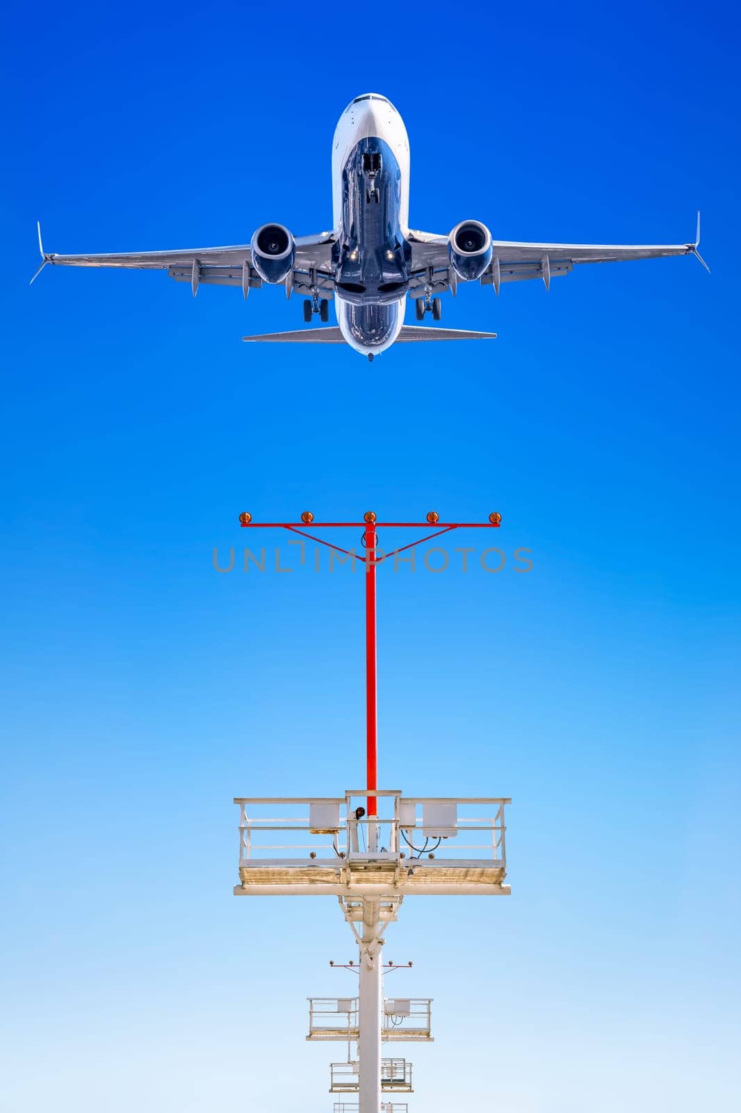 modern airliner during a landing