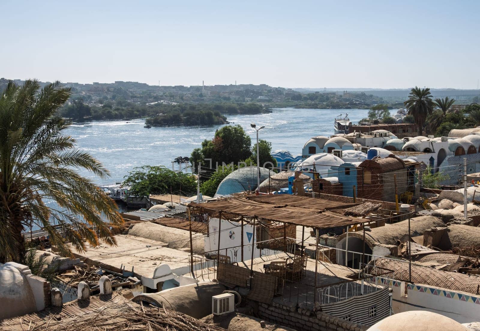 Traditional mud or clay barrel ceiling roofs on Nubian homes in Aswan, Egypt