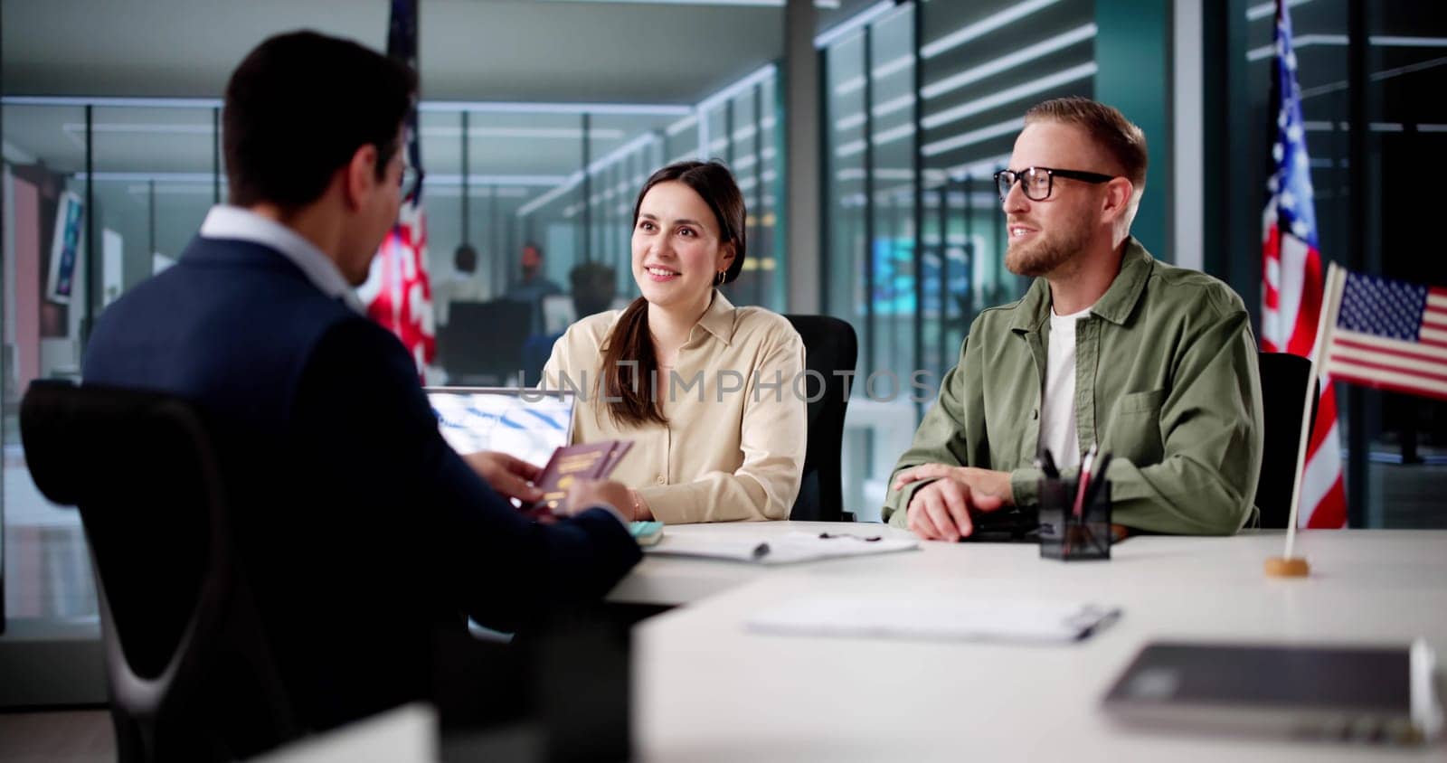 Immigration Lawyer Assists Hispanic Couple With Visa Interview Process.