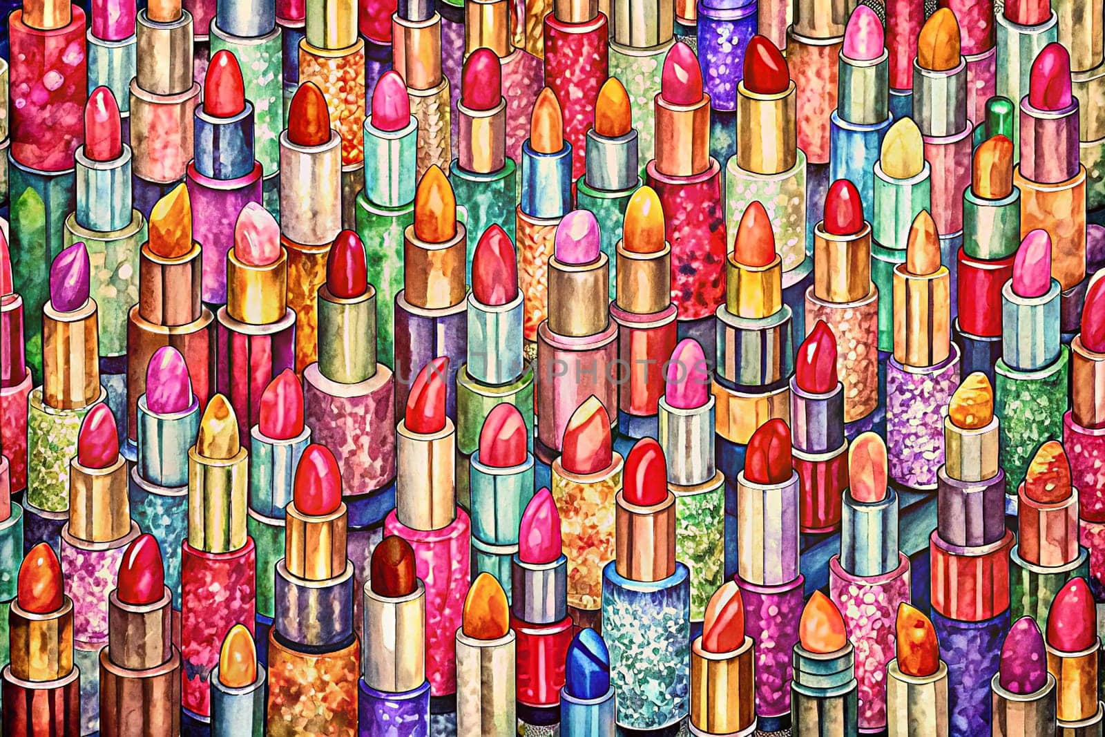 colored cosmetic applied to the lips from a small solid stick