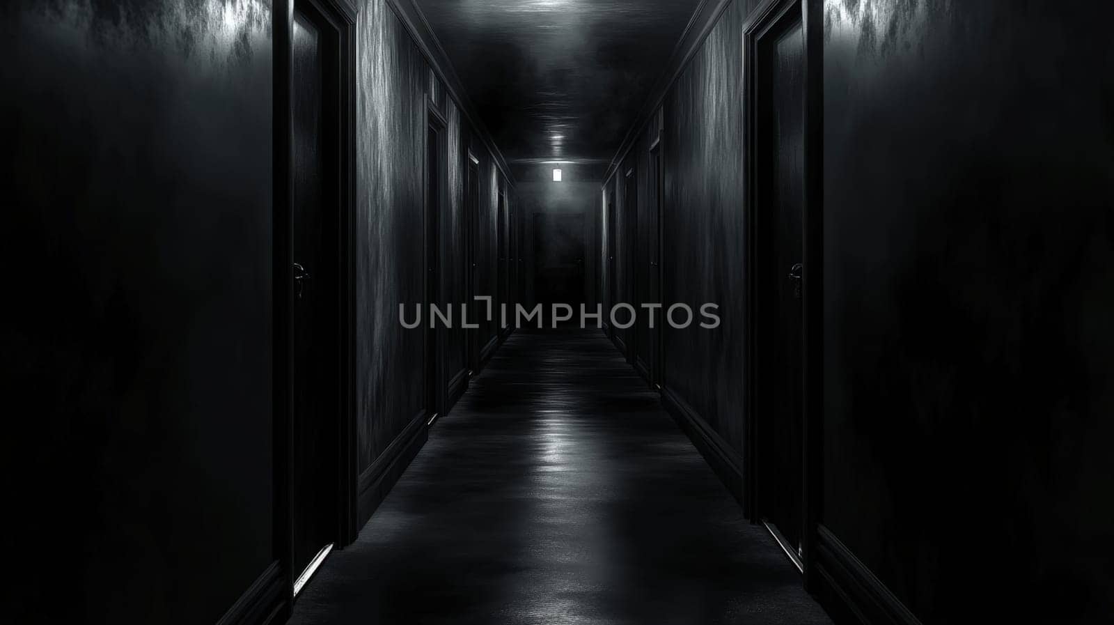 Dark corridor with no end in sight
