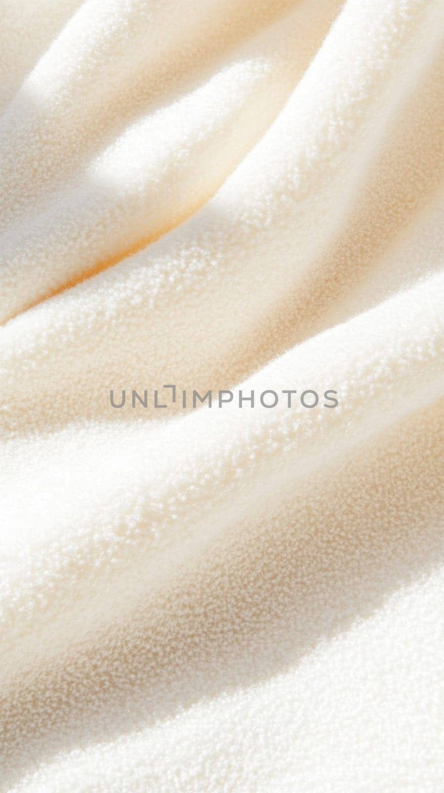 Soft cream fleece texture background for cozy and warm design projects, AI Generated