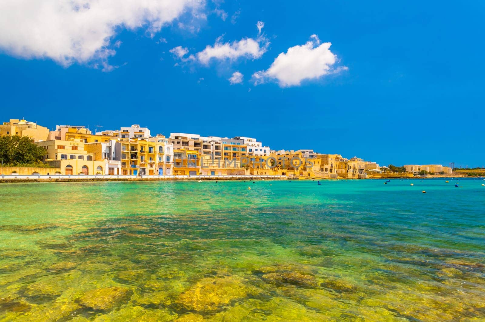 View of Birzebbuga, a small coastal town in Malta