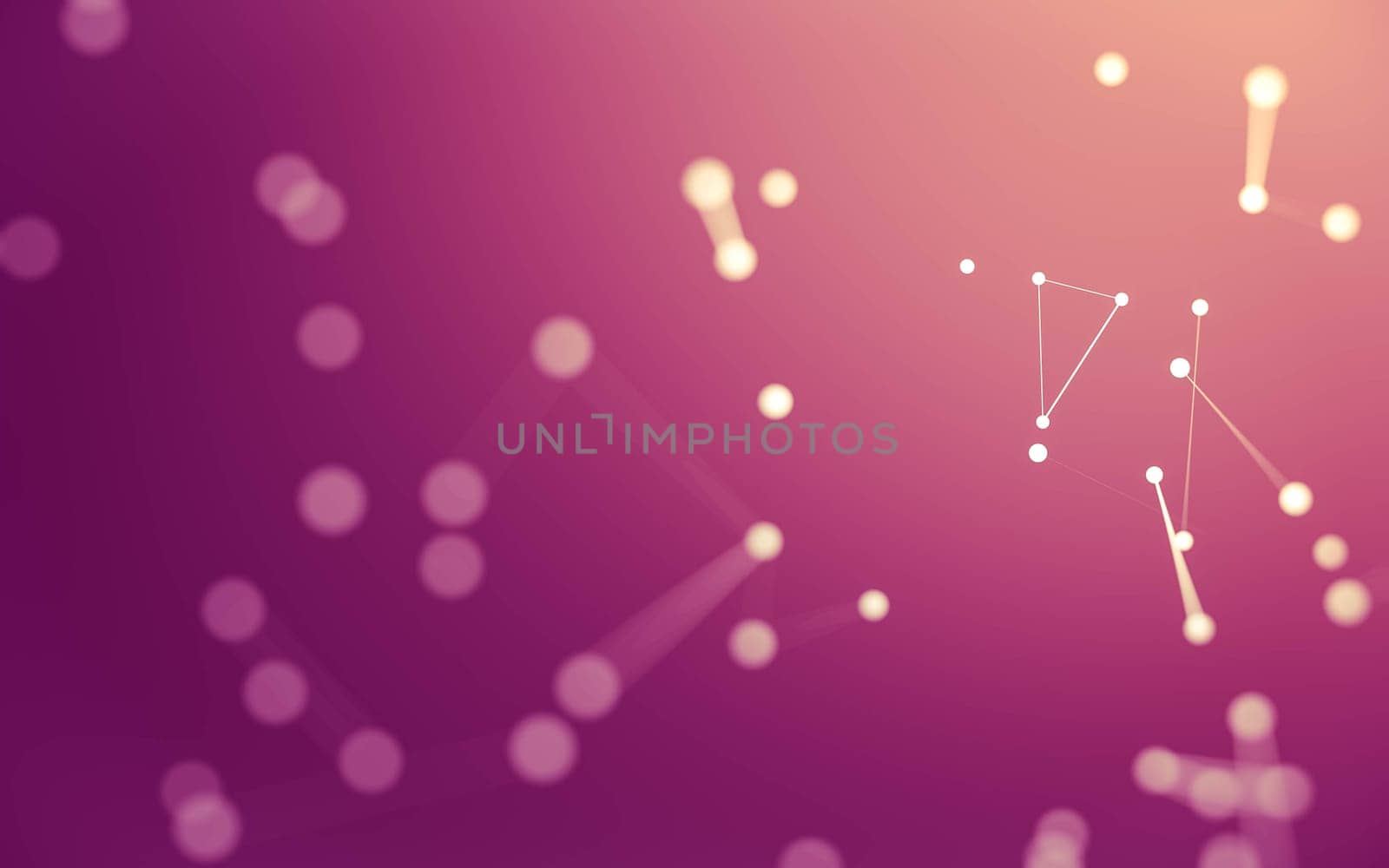 3d Abstract background. Molecules technology with polygonal shapes, connecting dots and lines. Connection structure. Big data visualization. 3d background.
