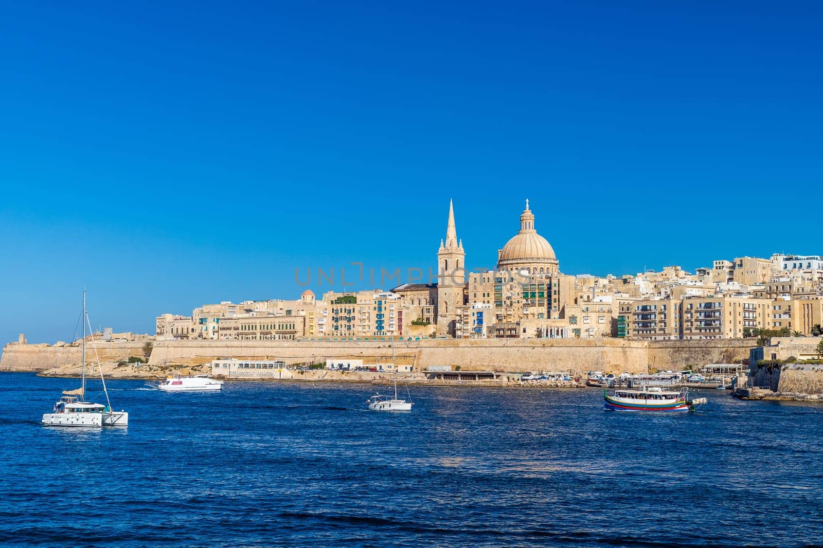 Valletta cityscape, the capital of Malta.