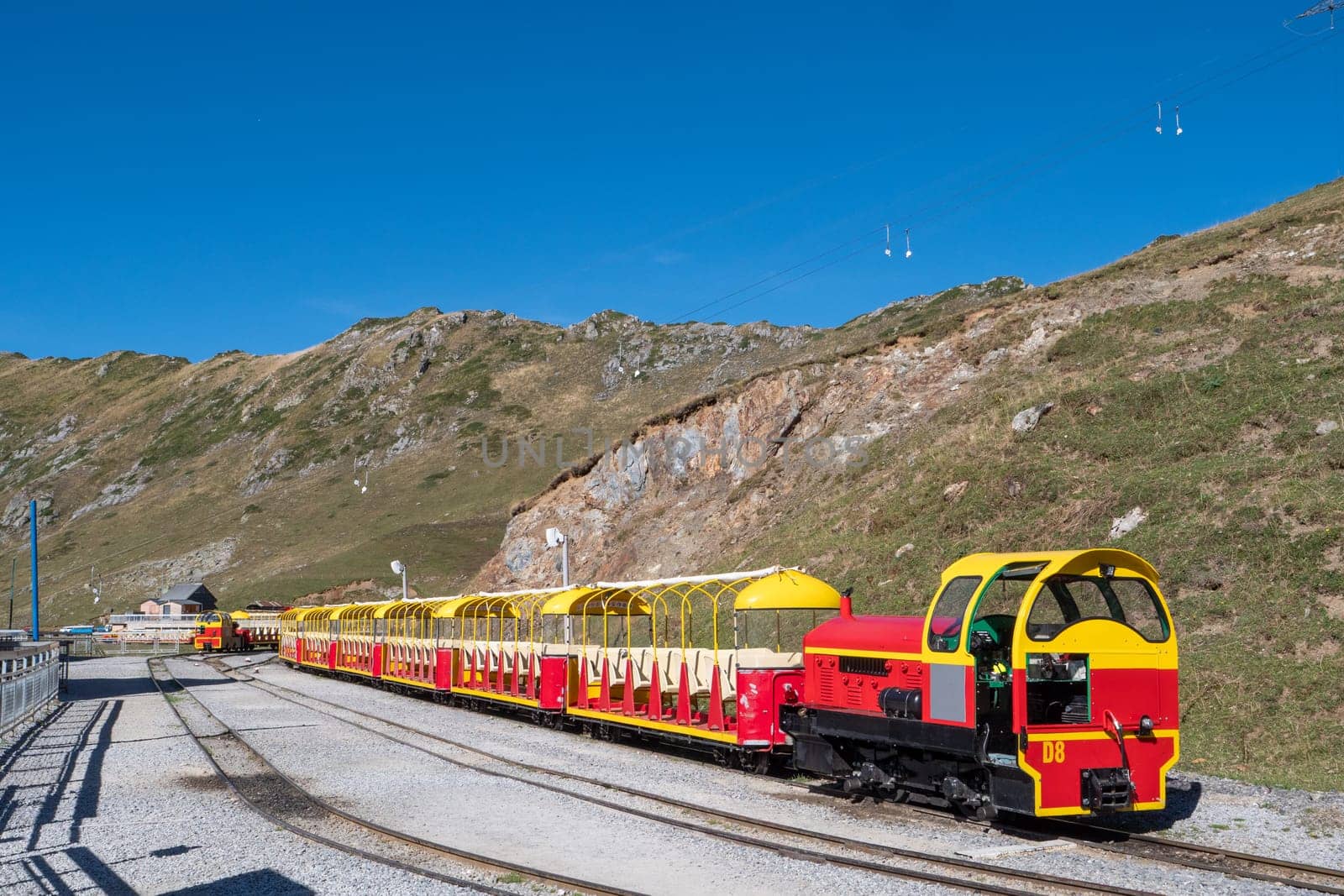 a view of small train of Artouste, Pyrenes, France