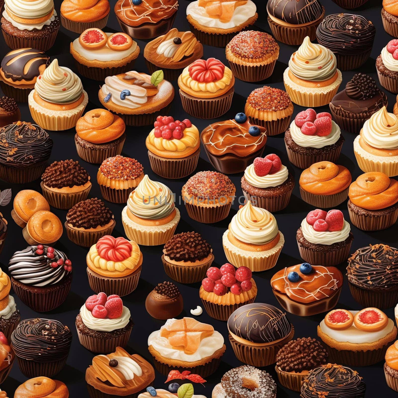 Enjoy a delightful selection of gourmet cupcakes featuring various flavors and creative designs, perfect for celebrations and satisfying your sweet cravings with every bite.