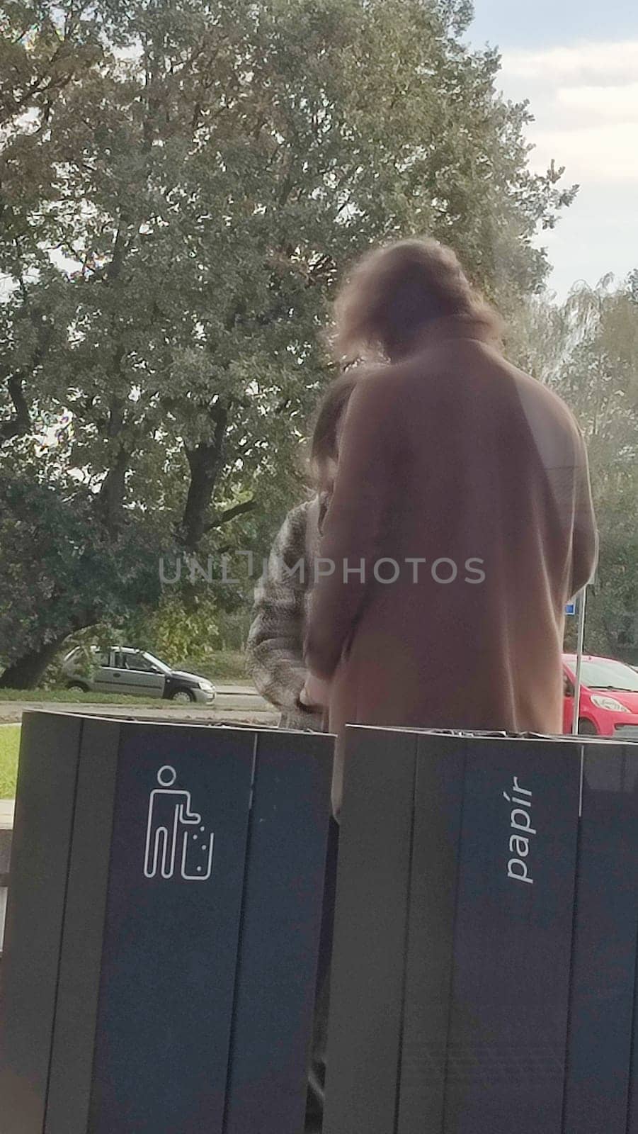 Cesca Lipa Chech Republic Europe October 18 2024 - Man recycling outdoors trees summer day park shotlisttravel autumn travel tourism editorial . High quality photo