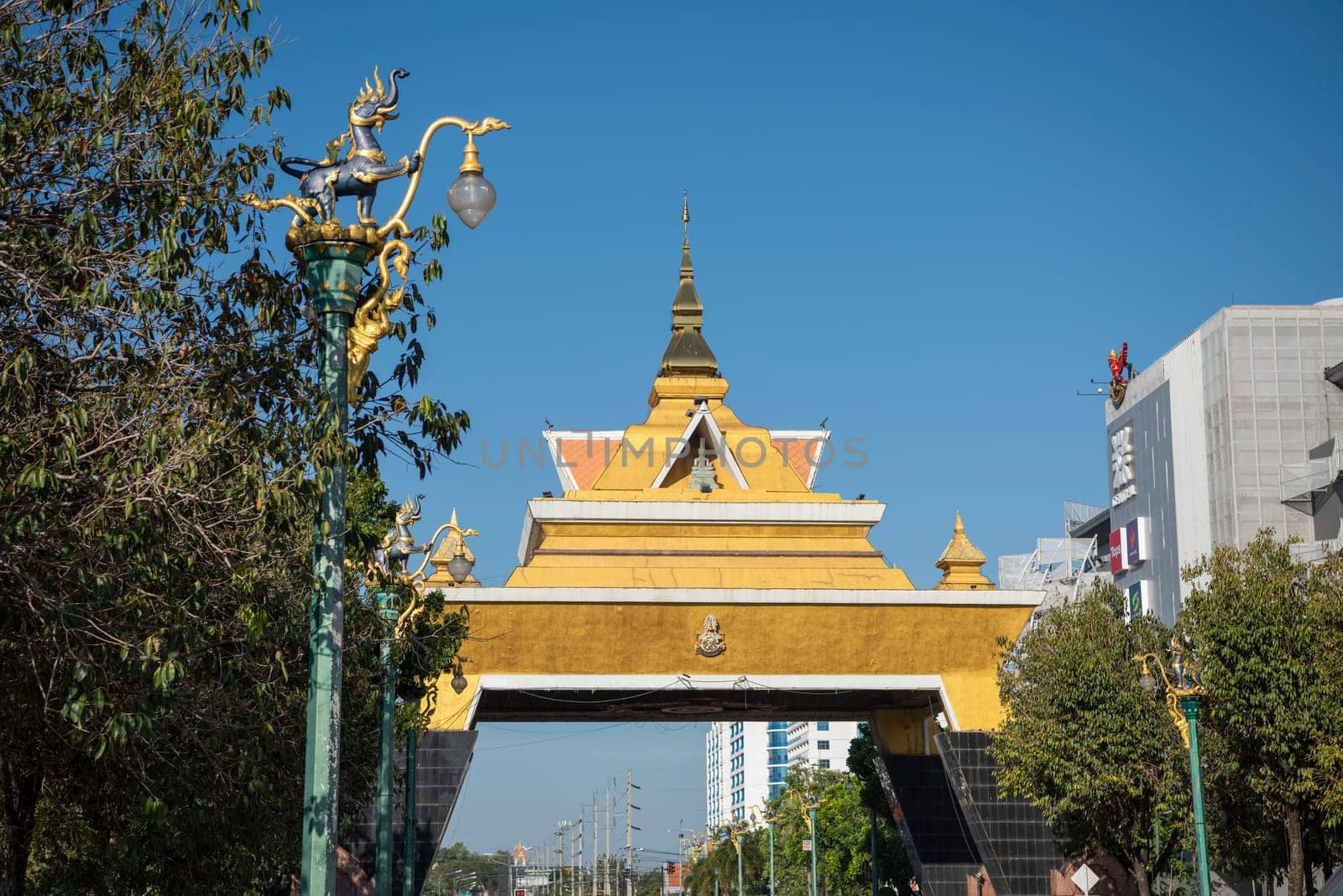 The City Gate of Khon Kaen in City and Province Khon Kaen in Thailand. Thailand, Khon Kaen, December, 6, 2024