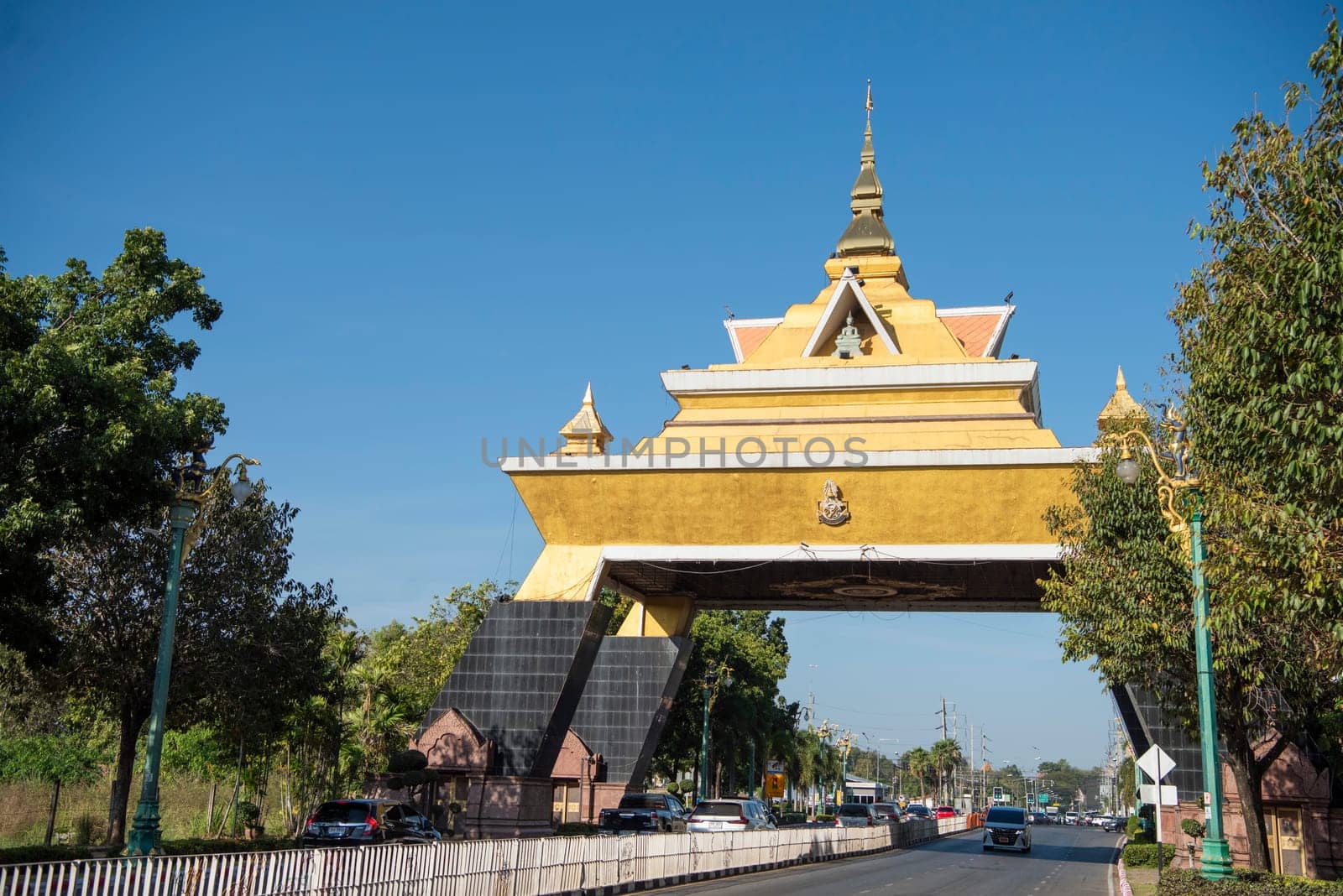 The City Gate of Khon Kaen in City and Province Khon Kaen in Thailand. Thailand, Khon Kaen, December, 6, 2024