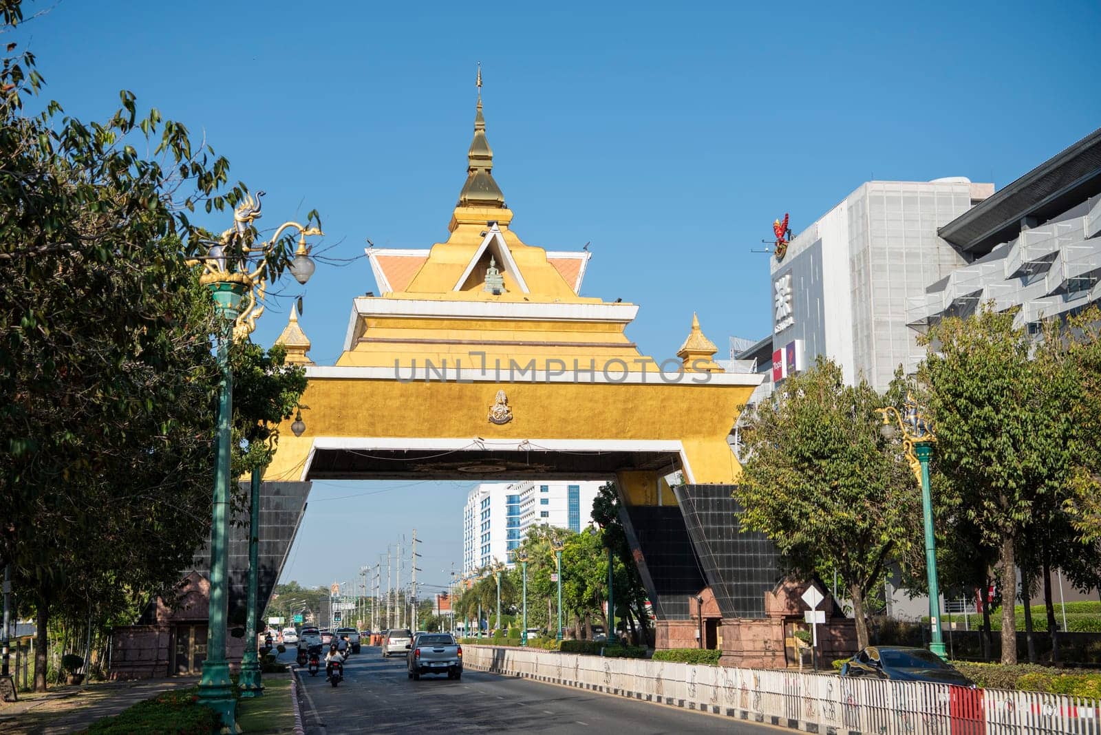 The City Gate of Khon Kaen in City and Province Khon Kaen in Thailand. Thailand, Khon Kaen, December, 6, 2024