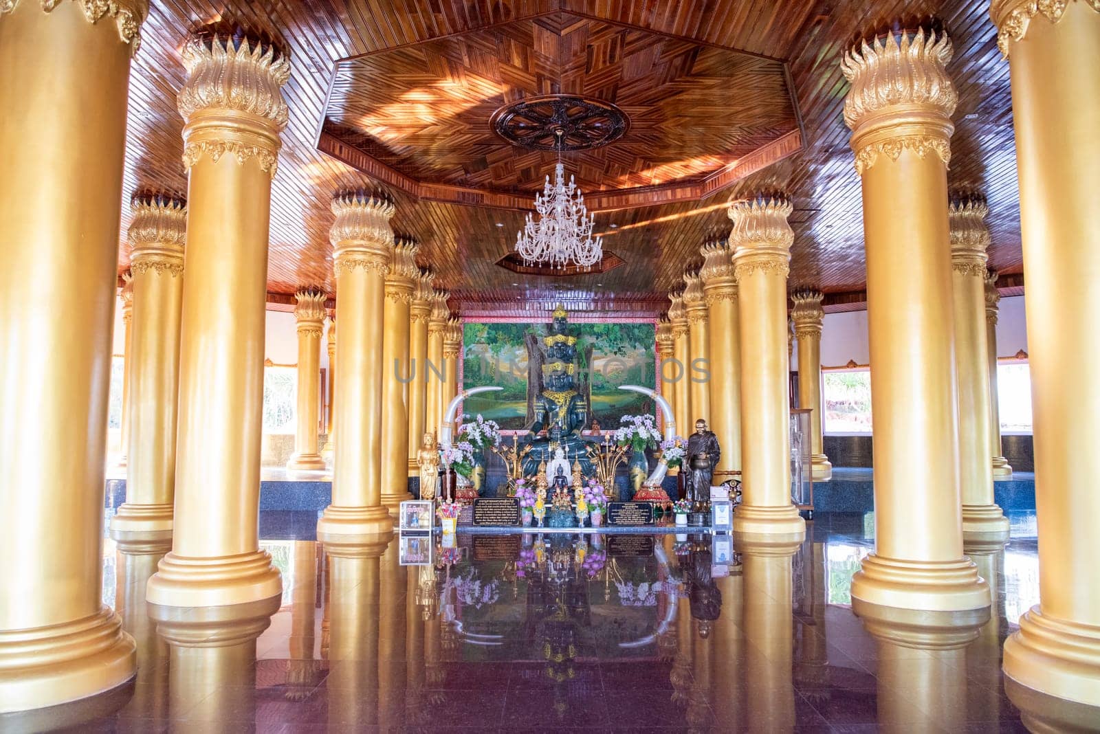 Inside the Wat Tham Pha Keung in Amphoe Phu Wiang in  Province of Khon Kaen in Thailand. Thailand, Khon Kaen, December, 6, 2024