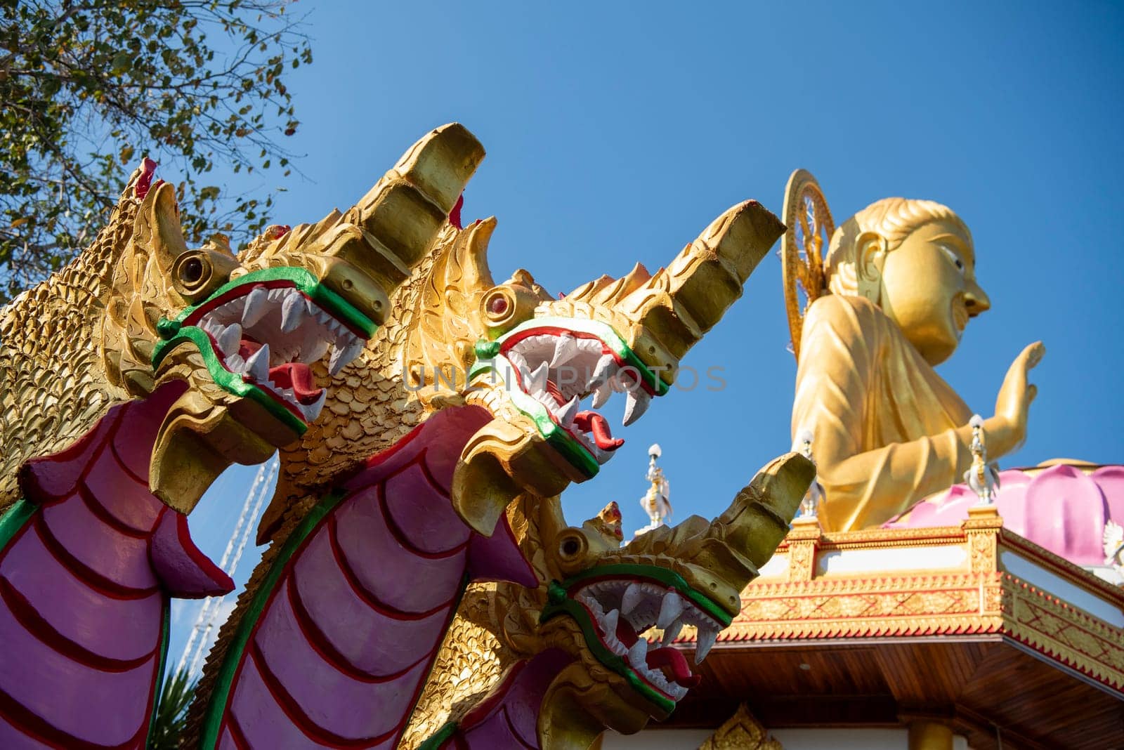 Wat Tham Pha Keung in Amphoe Phu Wiang in  Province of Khon Kaen in Thailand. Thailand, Khon Kaen, December, 6, 2024