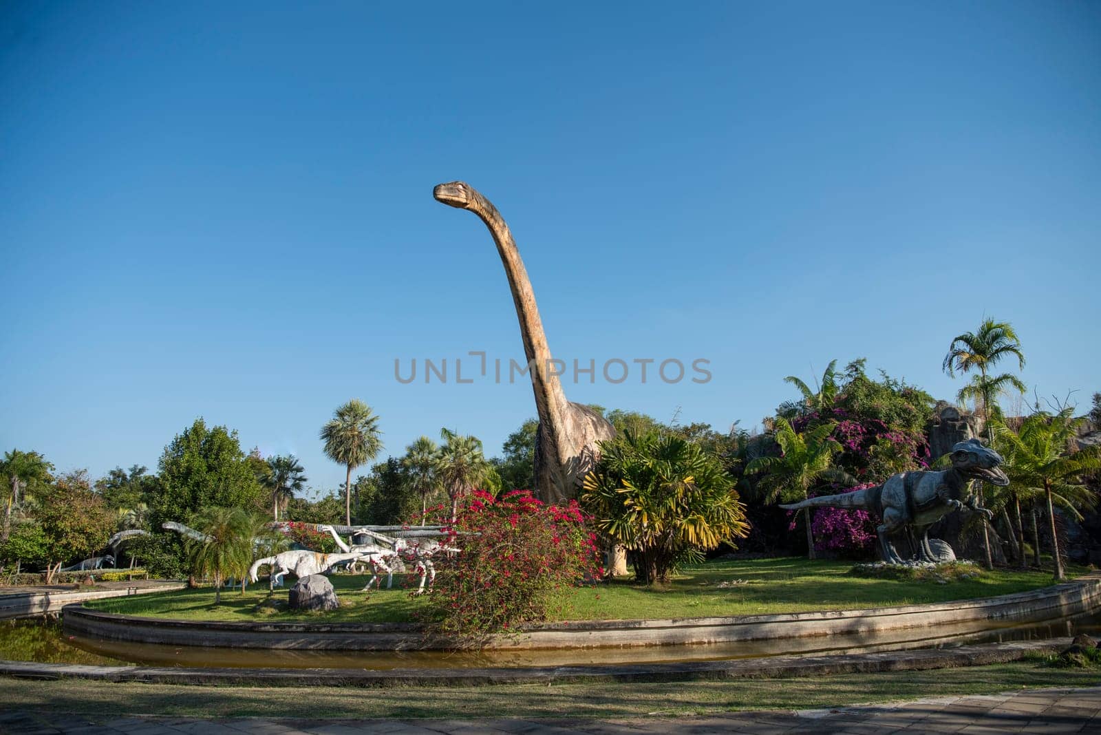 Dinosaur at Khon Kaen Geopark in Amphoe Phu Wiang in Province of Khon Kaen in Thailand. Thailand, Khon Kaen, December, 6, 2024