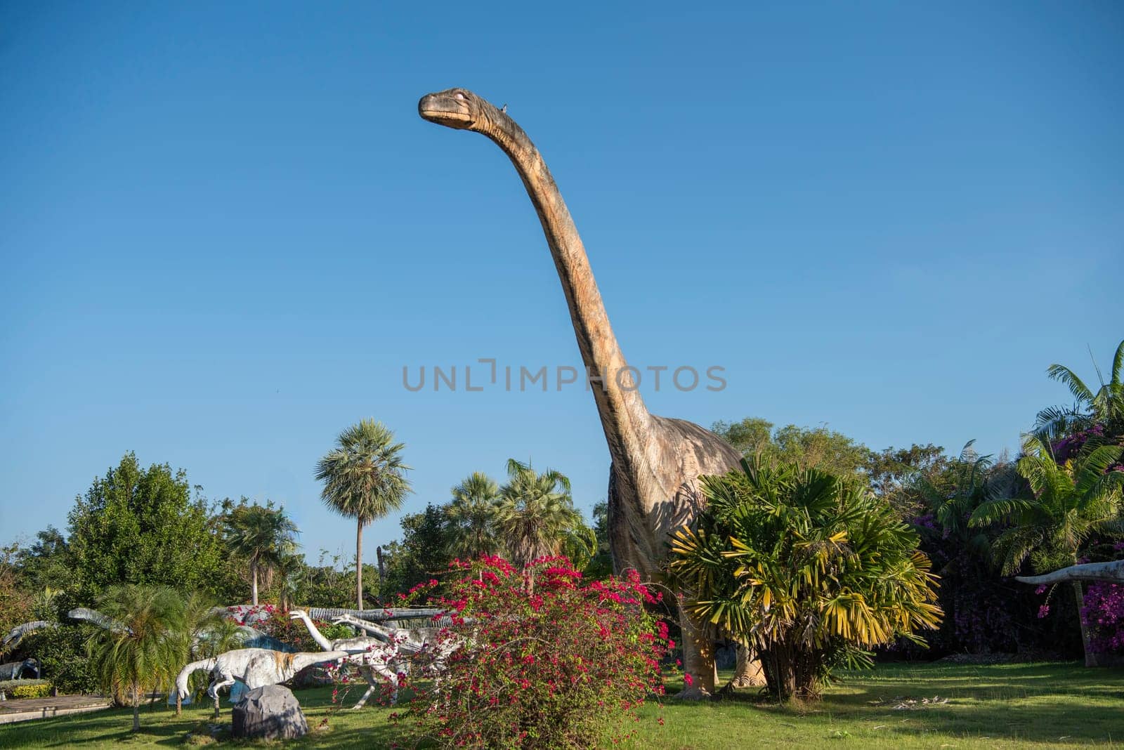 Dinosaur at Khon Kaen Geopark in Amphoe Phu Wiang in Province of Khon Kaen in Thailand. Thailand, Khon Kaen, December, 6, 2024