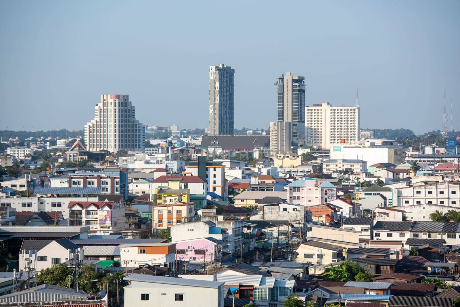view over the City Centre of Khon Kaen Province Khon Kaen in Thailand. Thailand, Khon Kaen, December, 4, 2024
