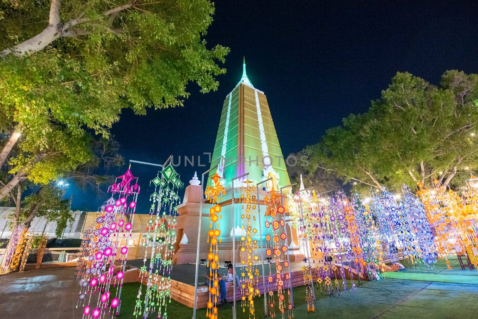 Provincial Hall Shrine at Silk Fair in City Centre of Khon Kaen Province Khon Kaen in Thailand. Thailand, Khon Kaen, December, 4, 2024