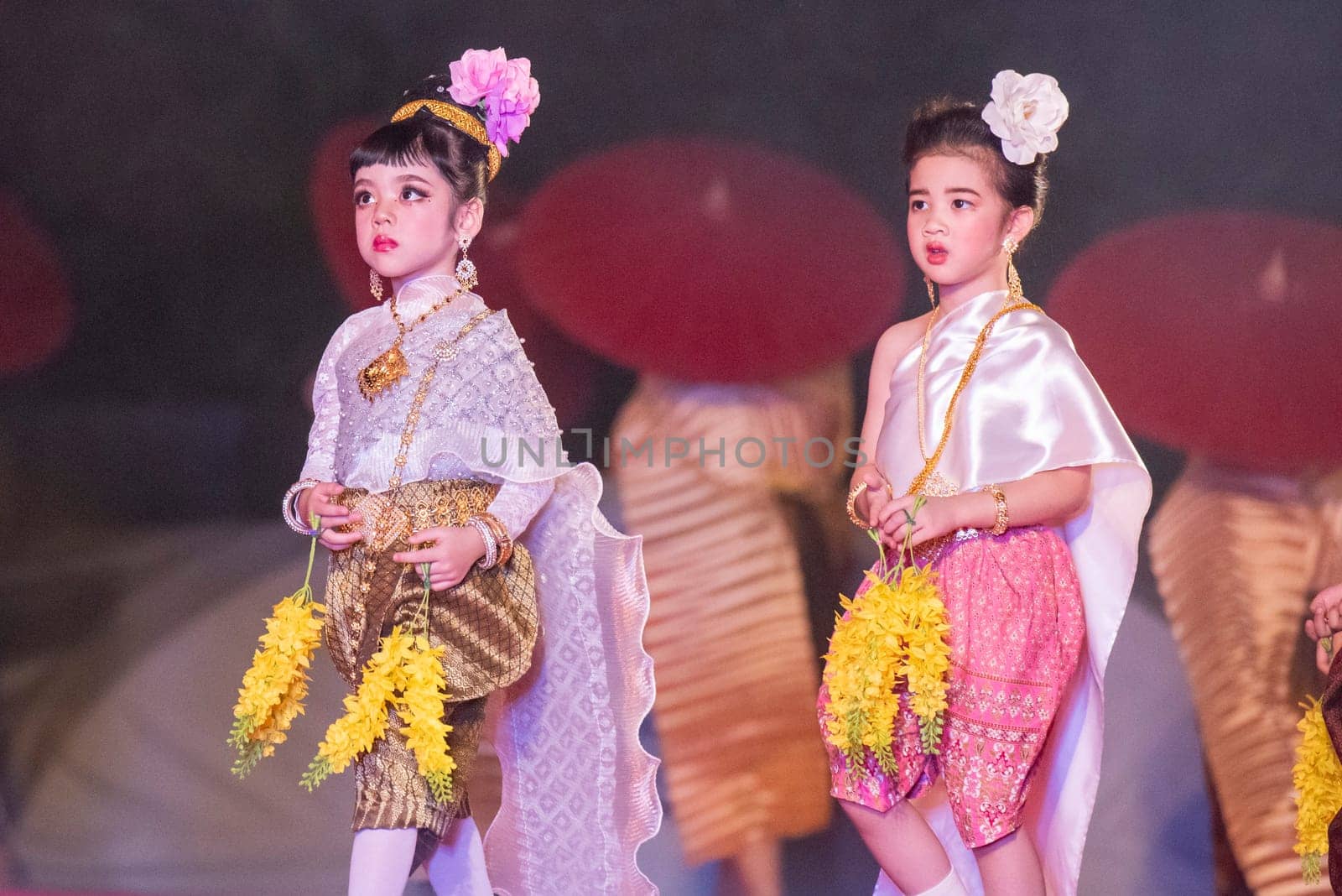 Traditional Thai Dance at Silk Fair in City Centre of Khon Kaen Province Khon Kaen in Thailand. Thailand, Khon Kaen, December, 4, 2024