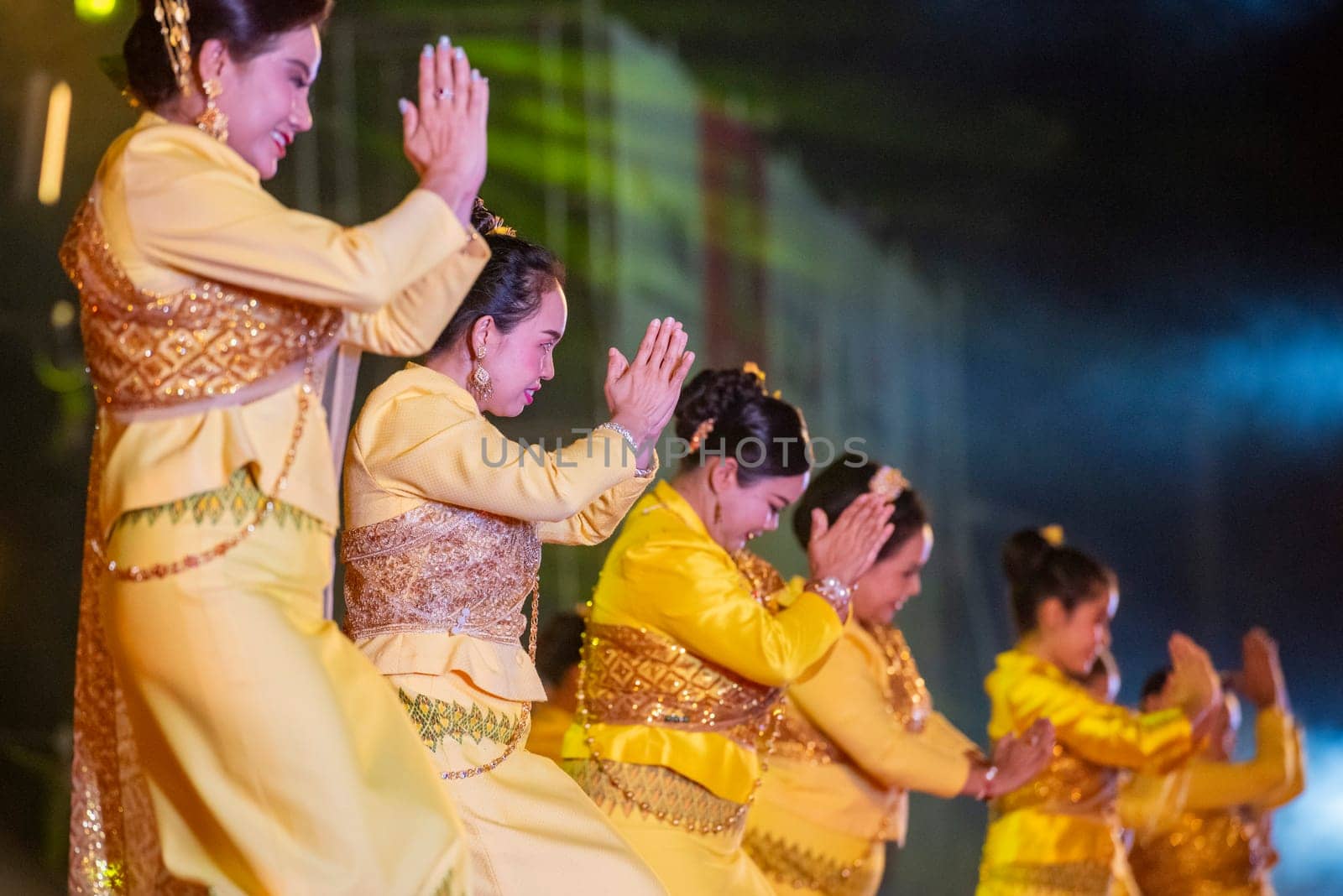 Traditional Thai Dance at Silk Fair in City Centre of Khon Kaen Province Khon Kaen in Thailand. Thailand, Khon Kaen, December, 4, 2024