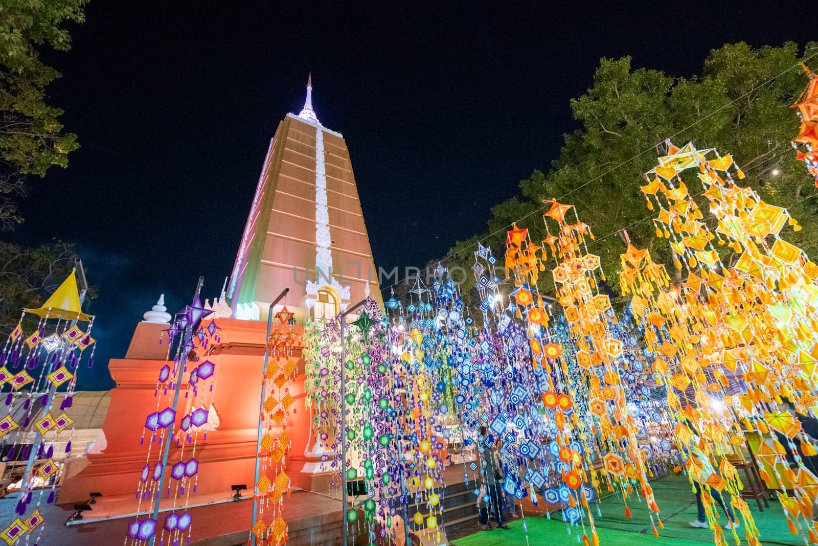 Provincial Hall Shrine at Silk Fair in City Centre of Khon Kaen Province Khon Kaen in Thailand. Thailand, Khon Kaen, December, 4, 2024